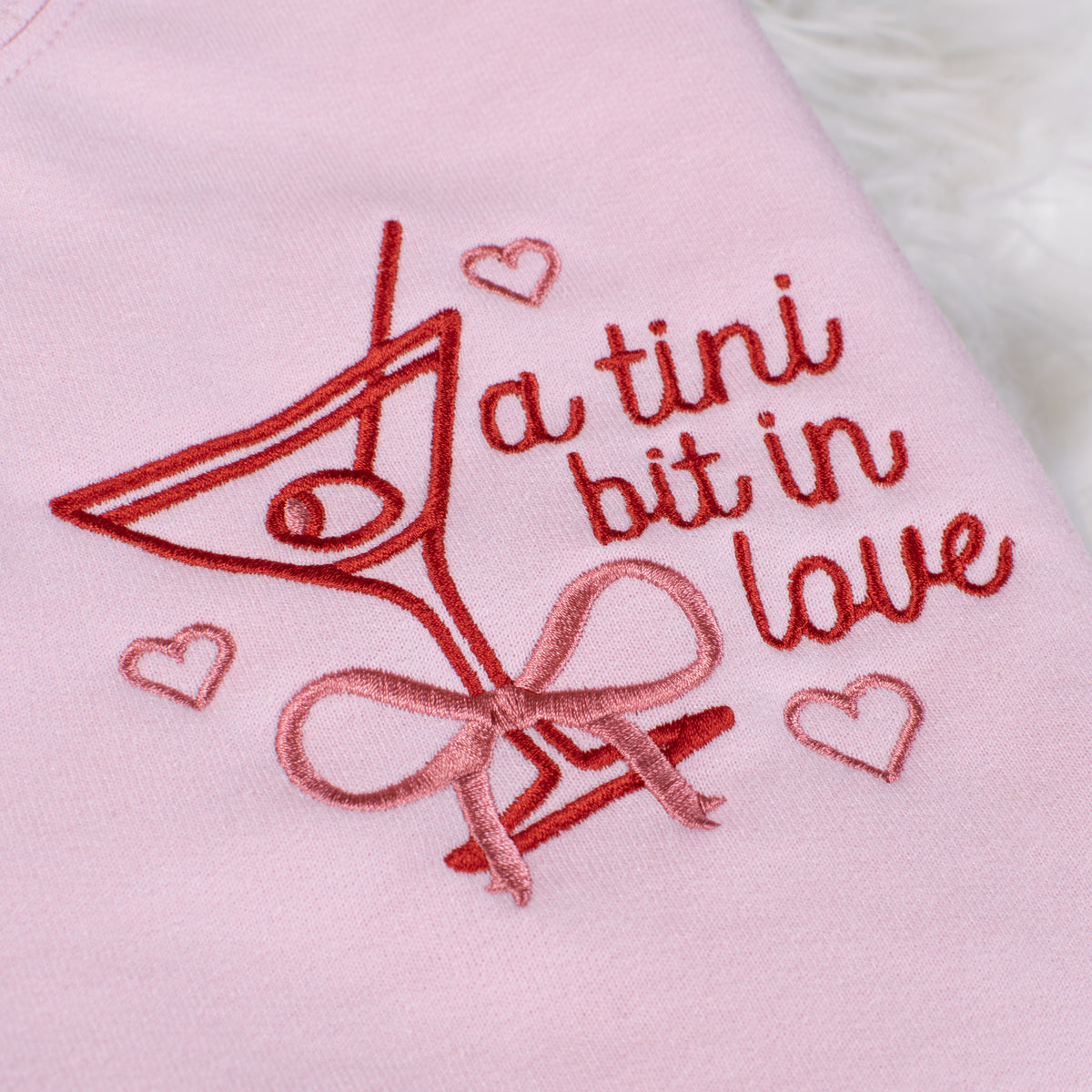 A Tini Bit In Love Embroidered Sweatshirt