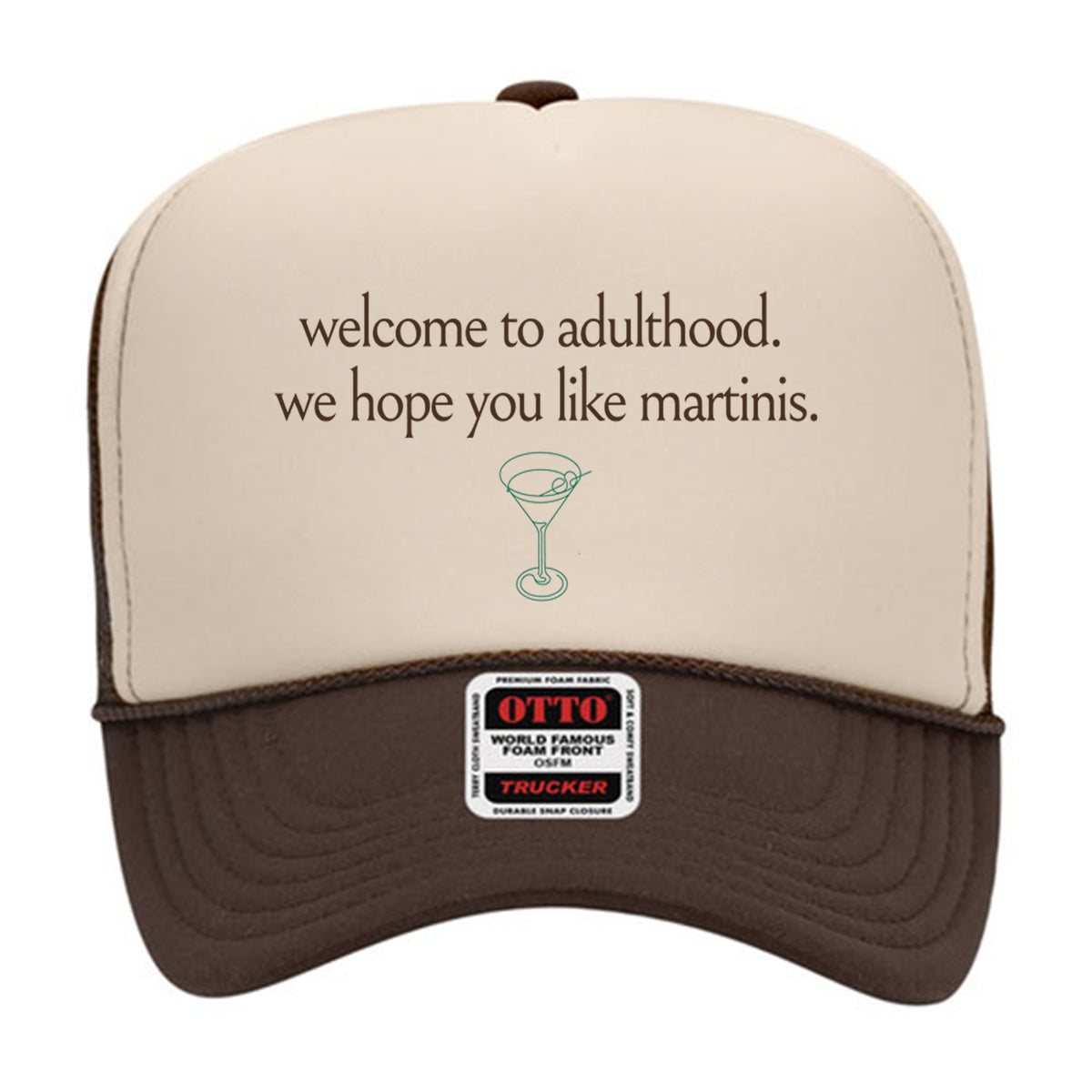 Adulthood Martinis Mesh Back Trucker Hat