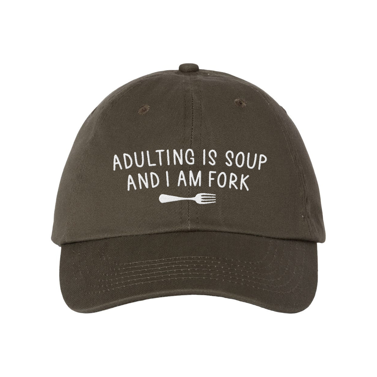 Adulting is Soup Embroidered Bio-Washed Classic Dad Hat