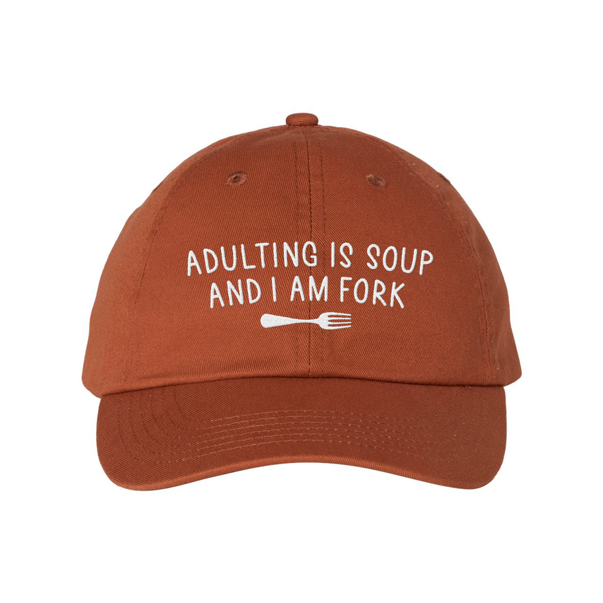 Adulting is Soup Embroidered Bio-Washed Classic Dad Hat