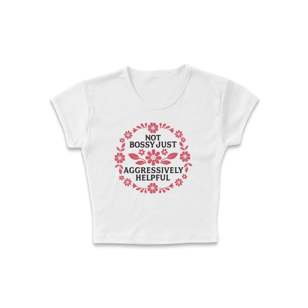 Aggressively Helpful Micro Rib Baby Tee