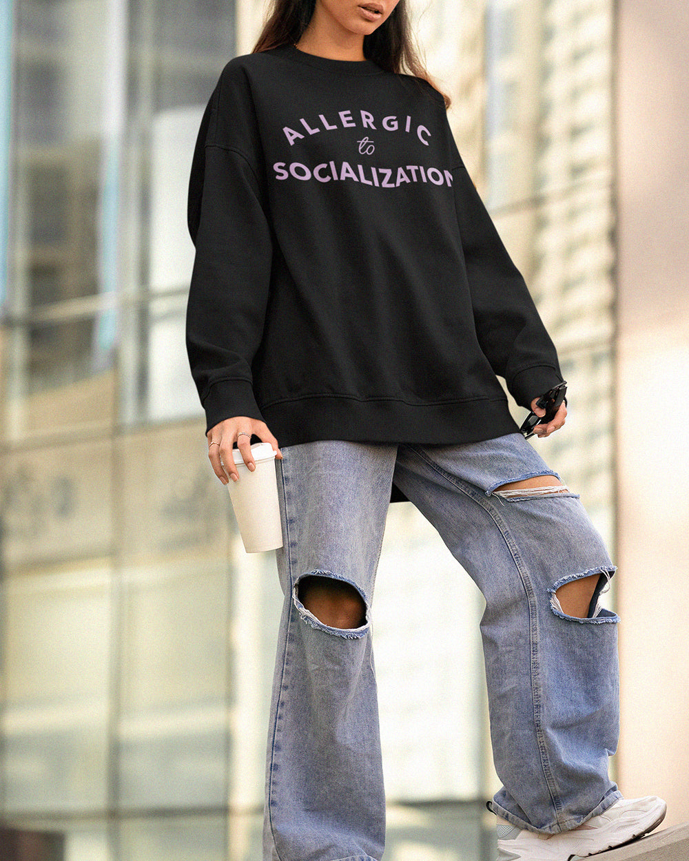Allergic To Socialization Sweatshirt