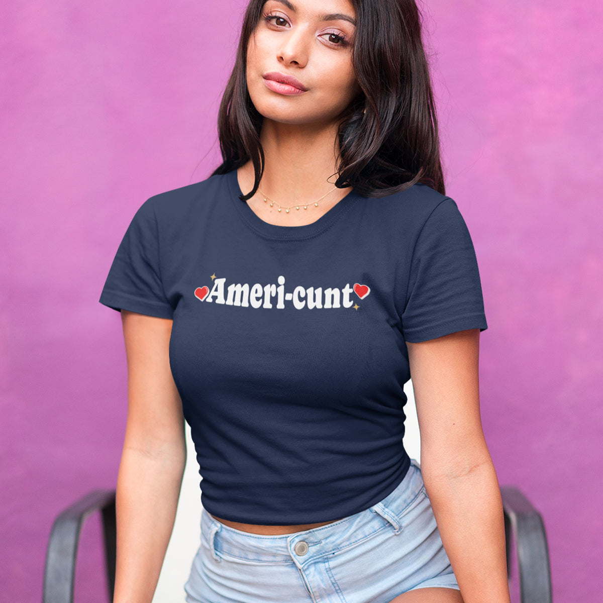 Ameri-cunt Micro Rib Baby Tee