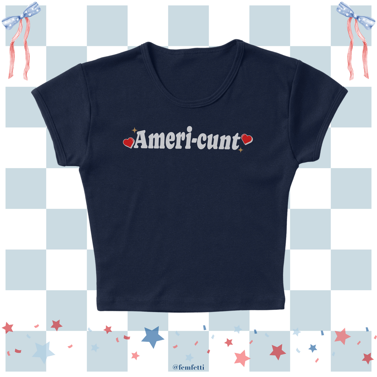 Ameri-cunt Micro Rib Baby Tee