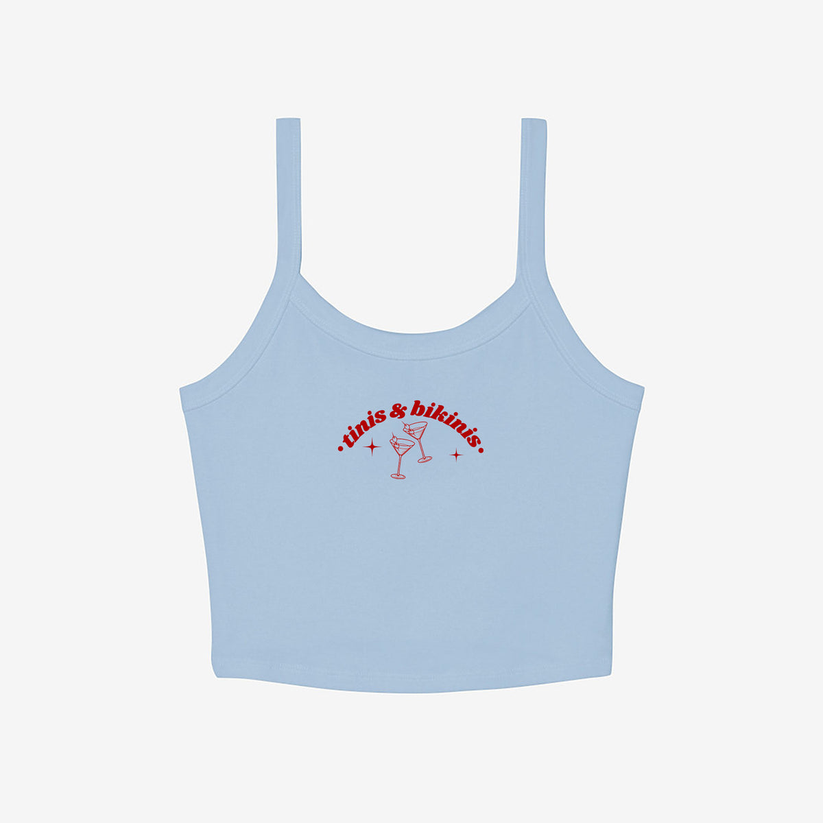 Arched Tinis Bikinis Micro Rib Spaghetti Strap Tank