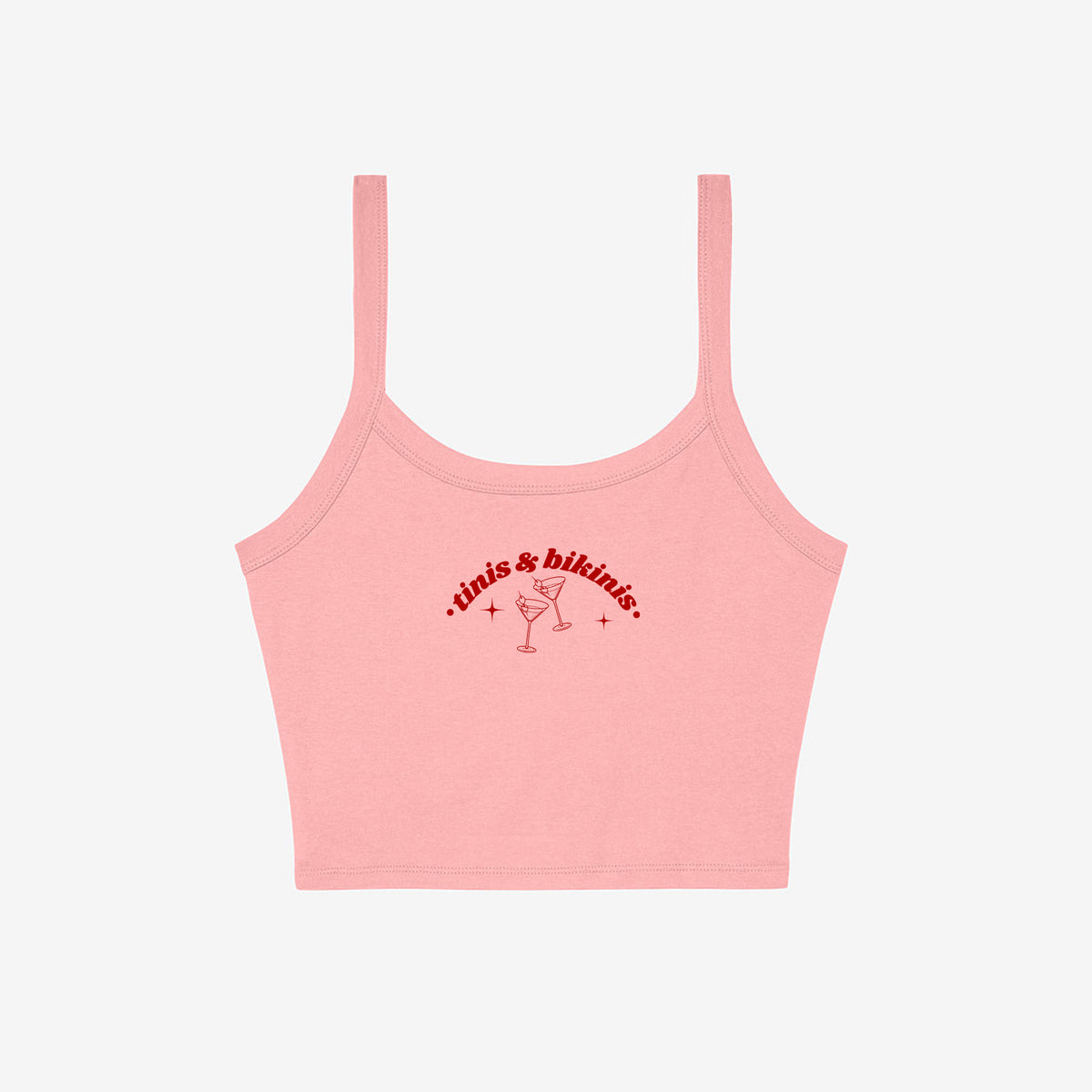 Arched Tinis Bikinis Micro Rib Spaghetti Strap Tank