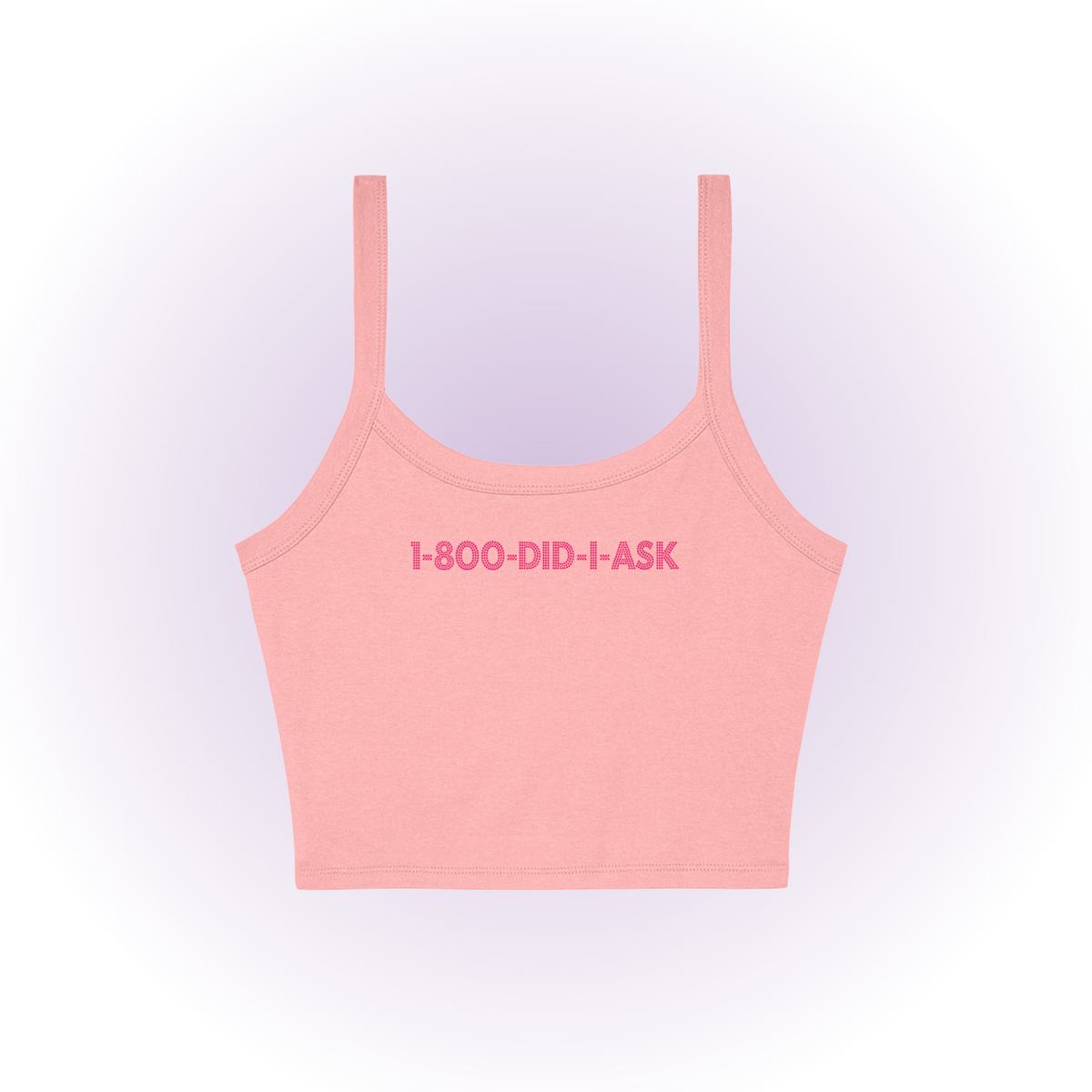 Did I Ask Micro Rib Spaghetti Strap Tank