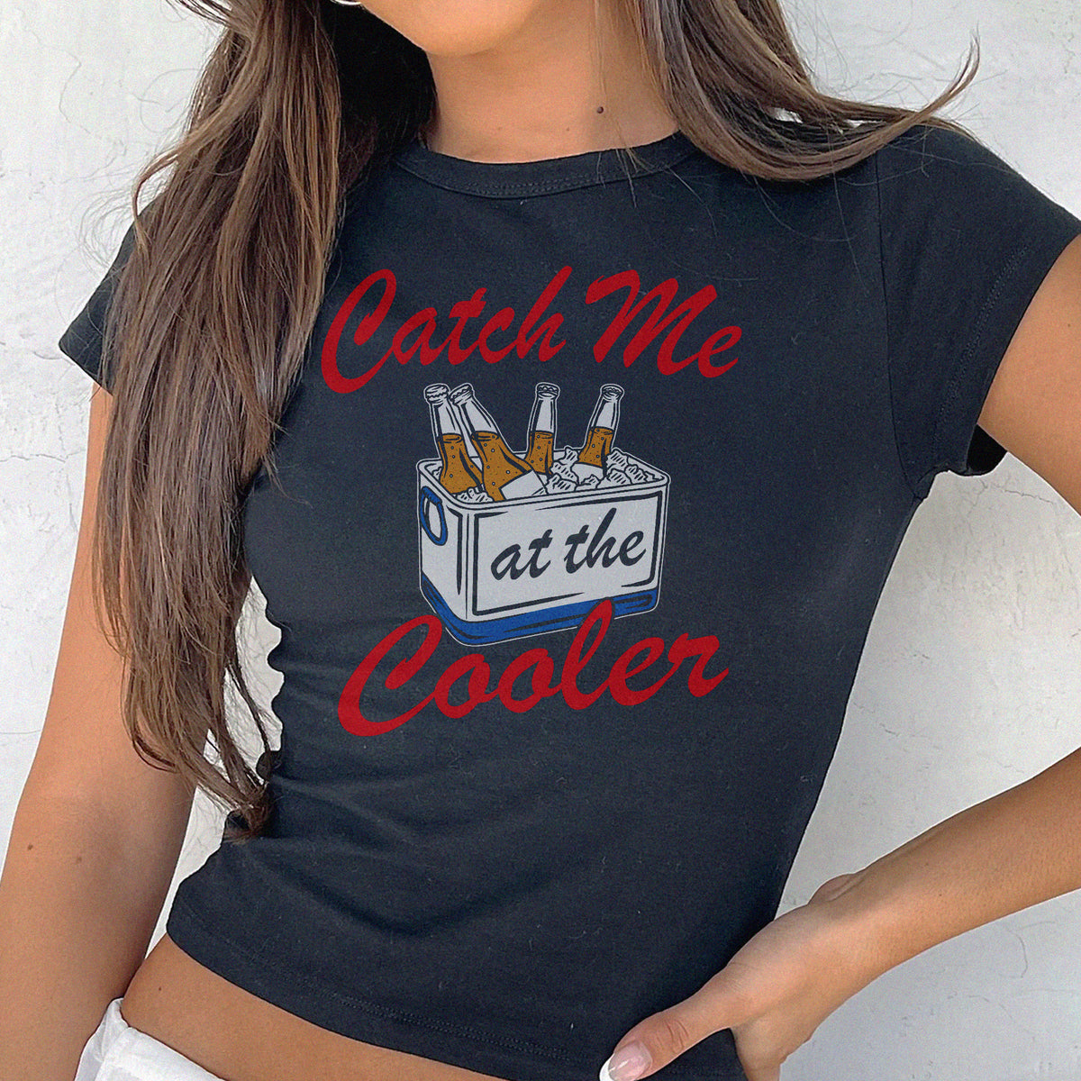 At The Cooler Micro Rib Baby Tee