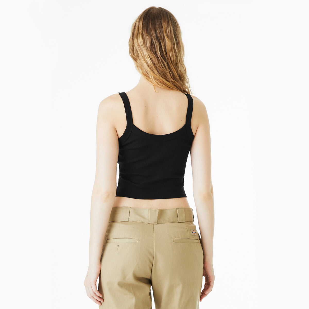 Against The World Micro Rib Spaghetti Strap Tank