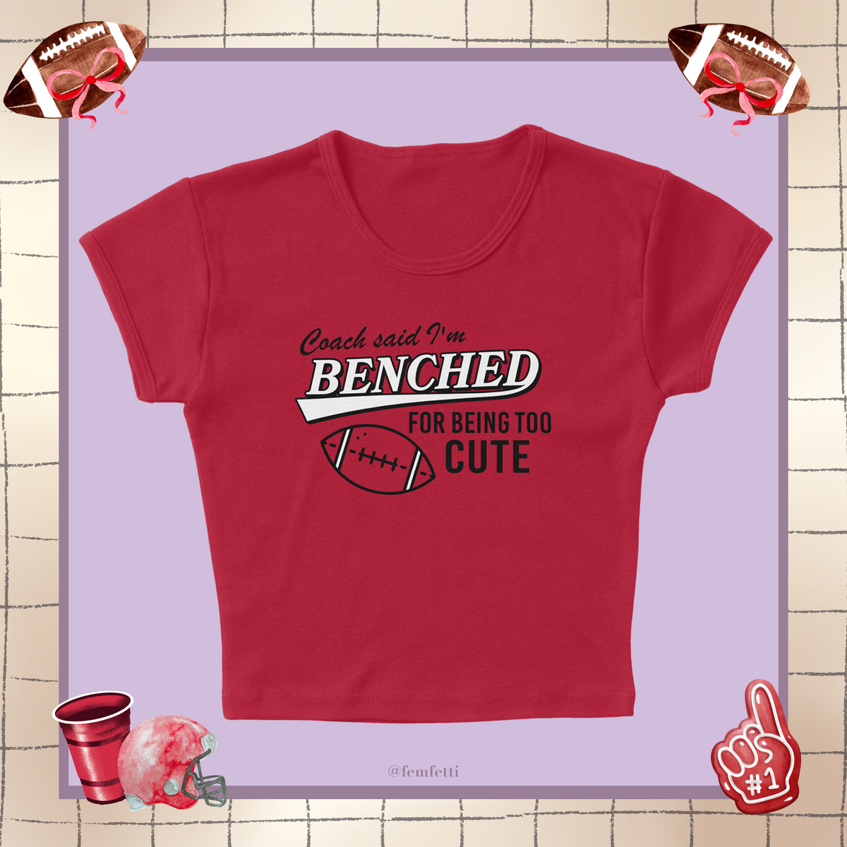 Benched Cutie Micro Rib Baby Tee HX