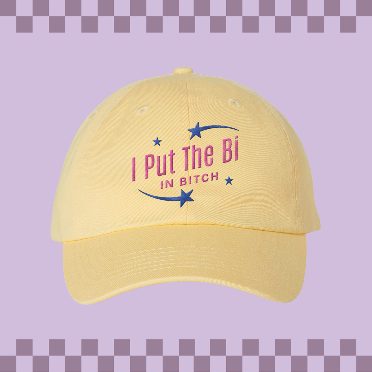 Put The Bi Embroidered Bio-Washed Classic Dad Hat