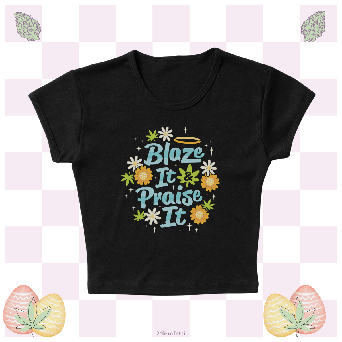 Blaze and Praise Micro Rib Baby Tee