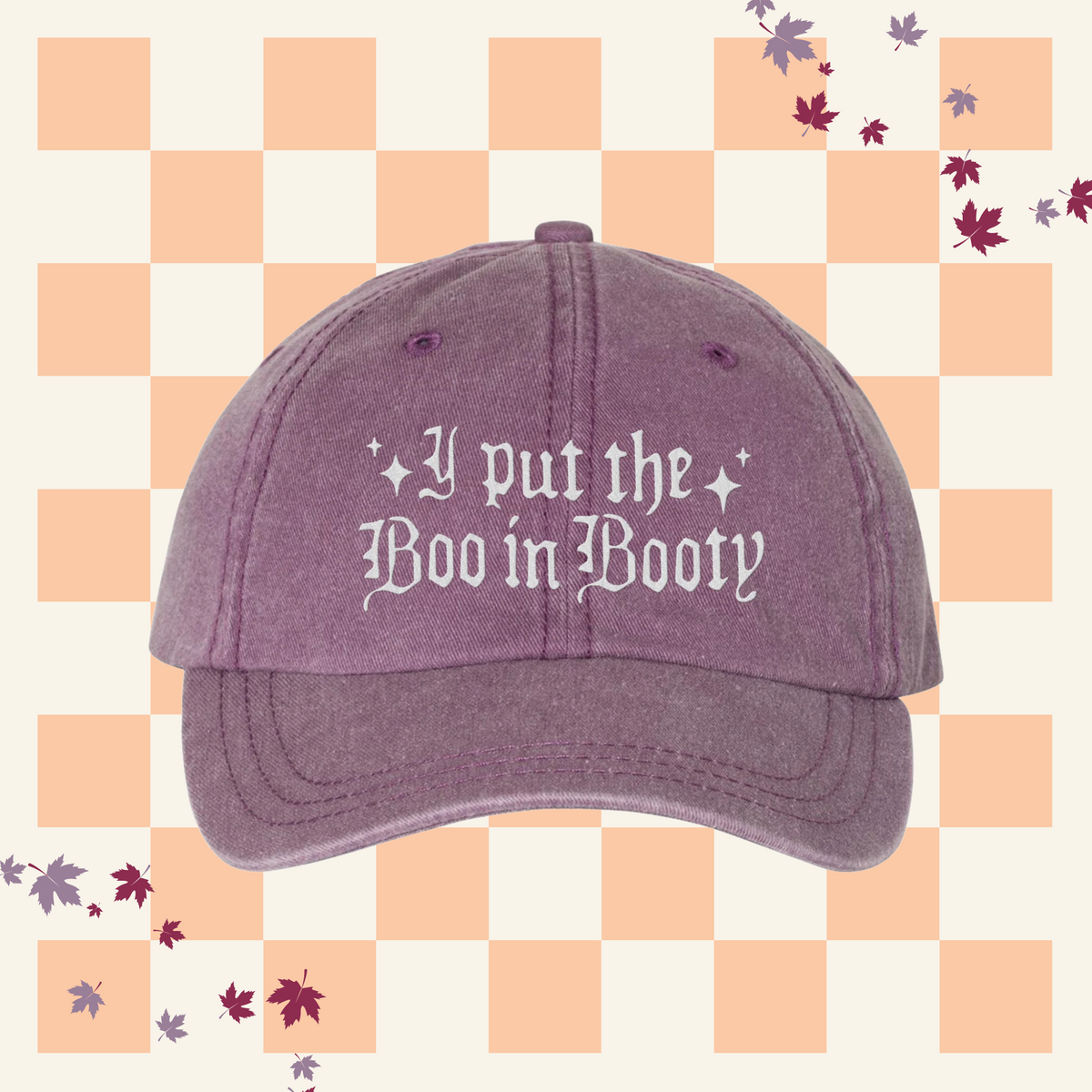 Boo In Booty Embroidered Pigment-Dyed Cap