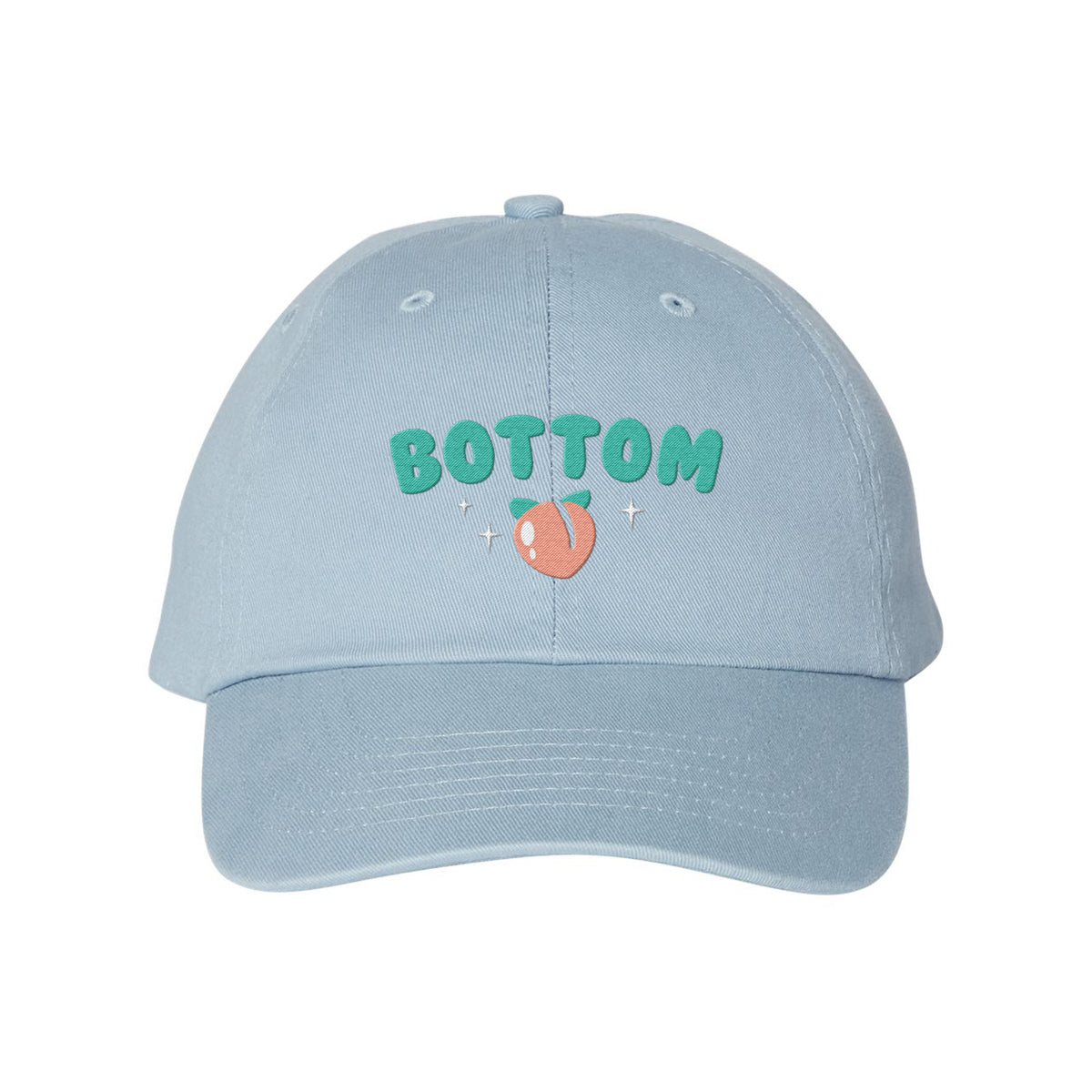 Bottom Peach Embroidered Bio-Washed Classic Dad Hat