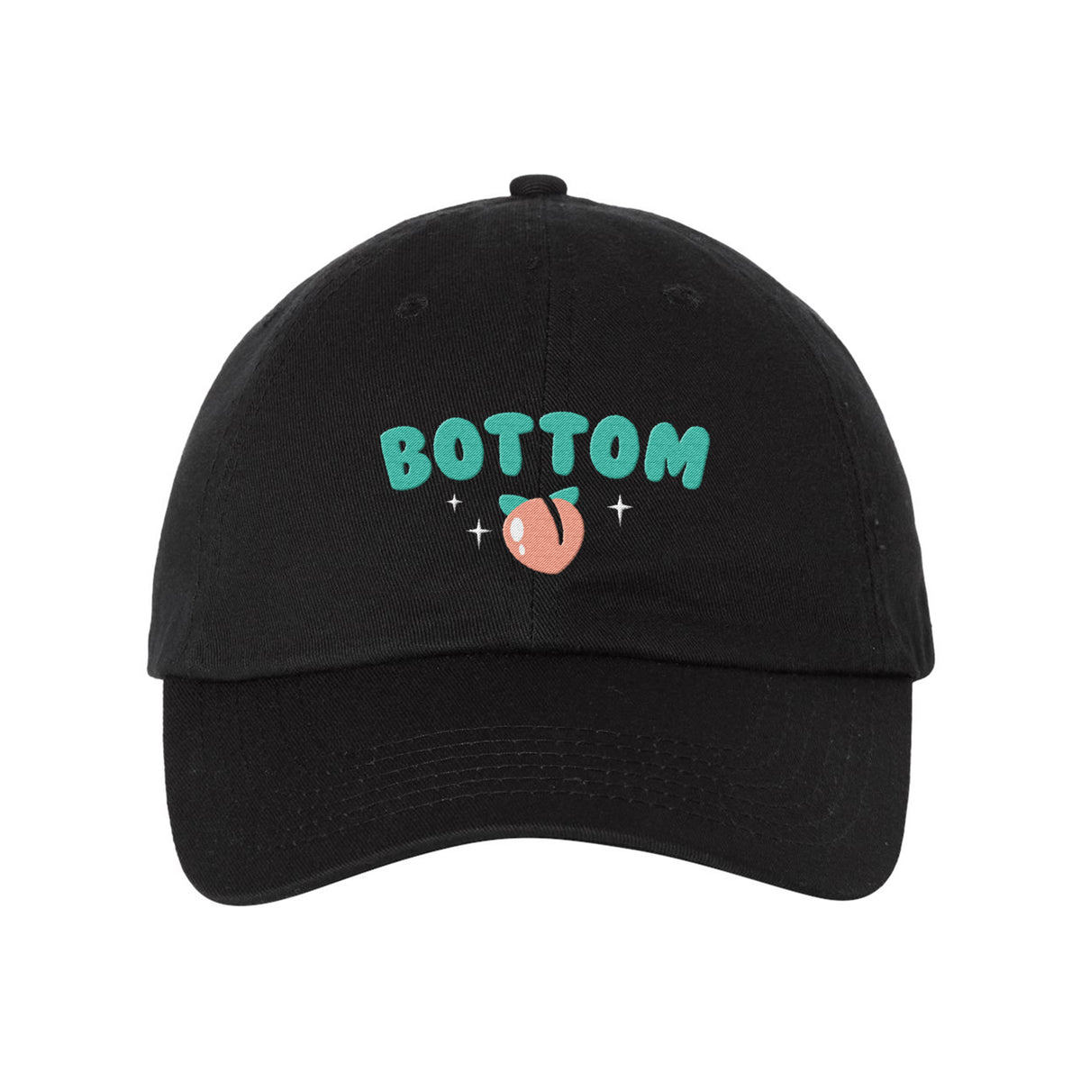 Bottom Peach Embroidered Bio-Washed Classic Dad Hat