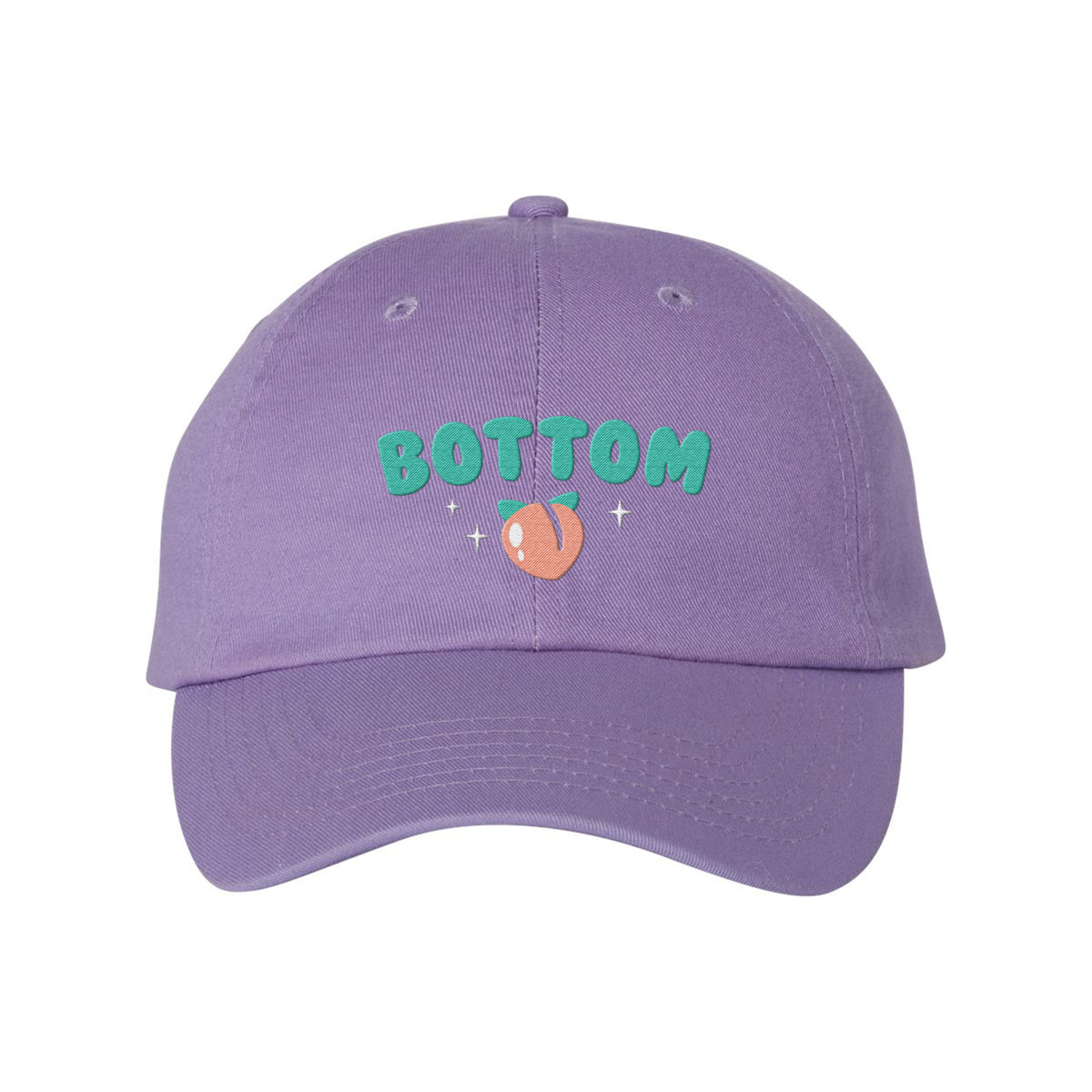 Bottom Peach Embroidered Bio-Washed Classic Dad Hat