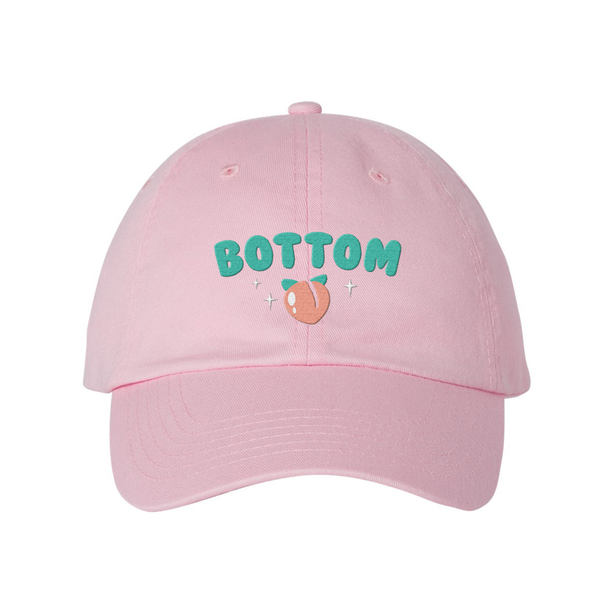 Bottom Peach Embroidered Bio-Washed Classic Dad Hat