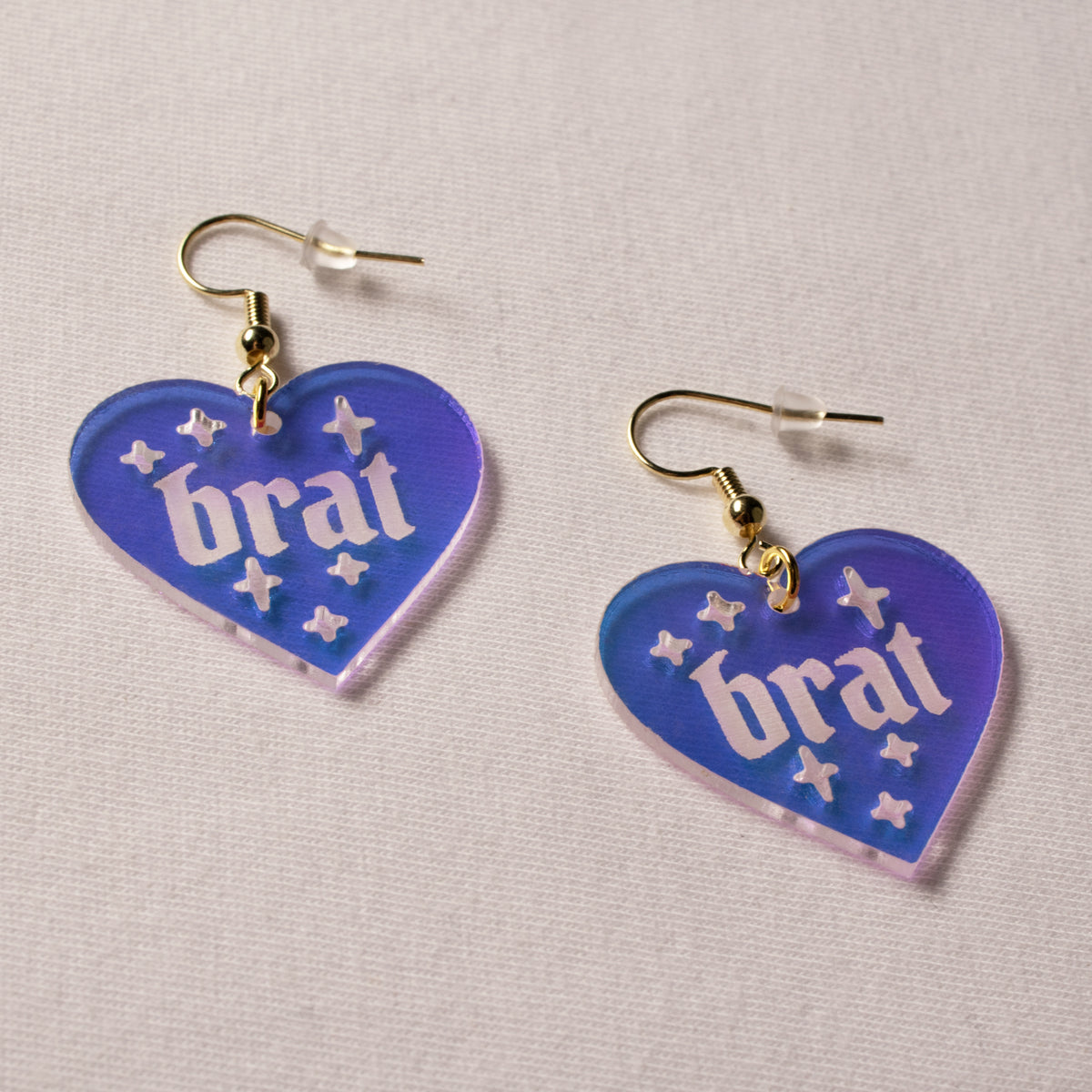 Brat Heart-Shaped Earrings
