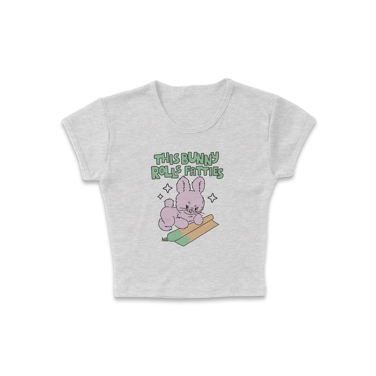 Bunny Rolls Micro Rib Baby Tee