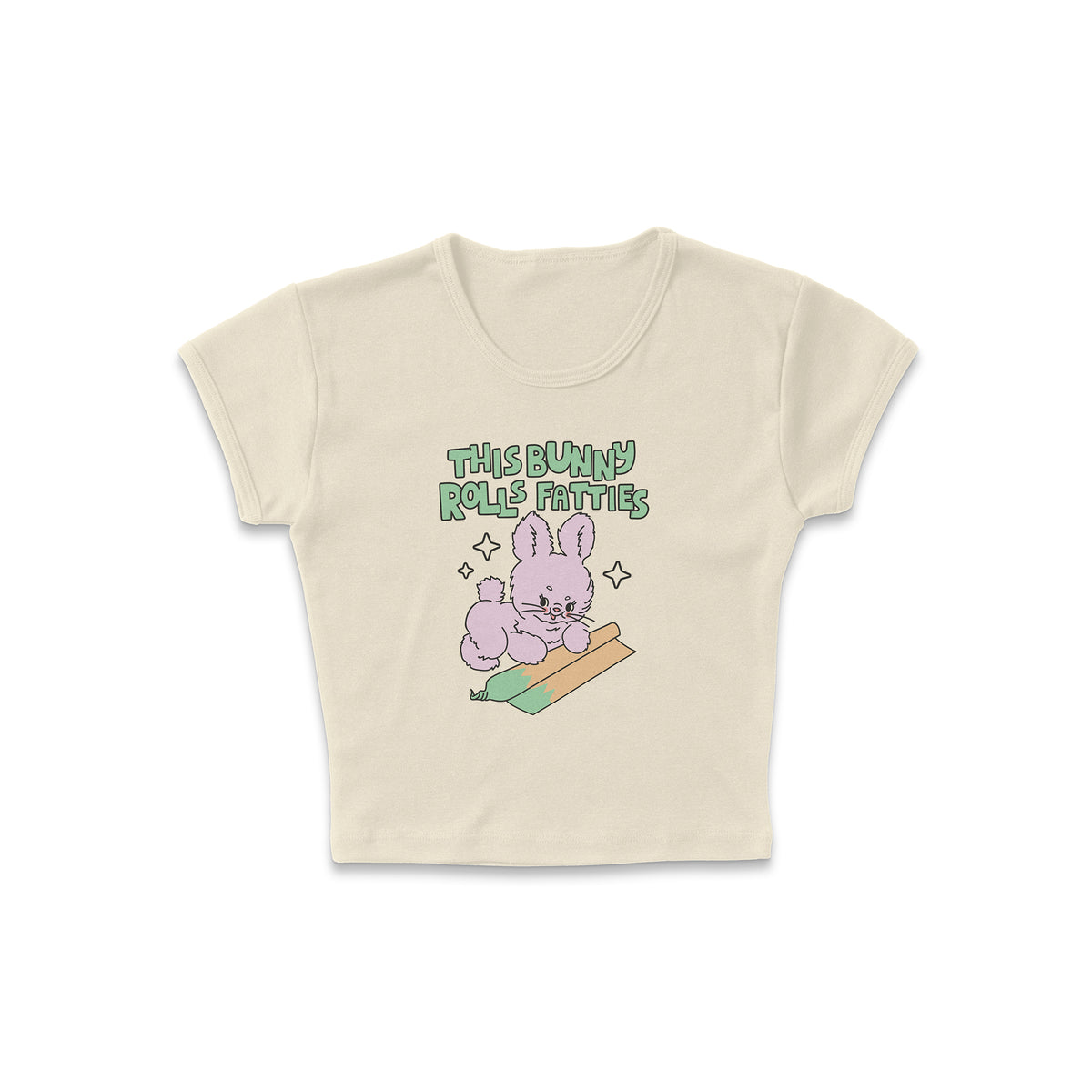 Bunny Rolls Micro Rib Baby Tee