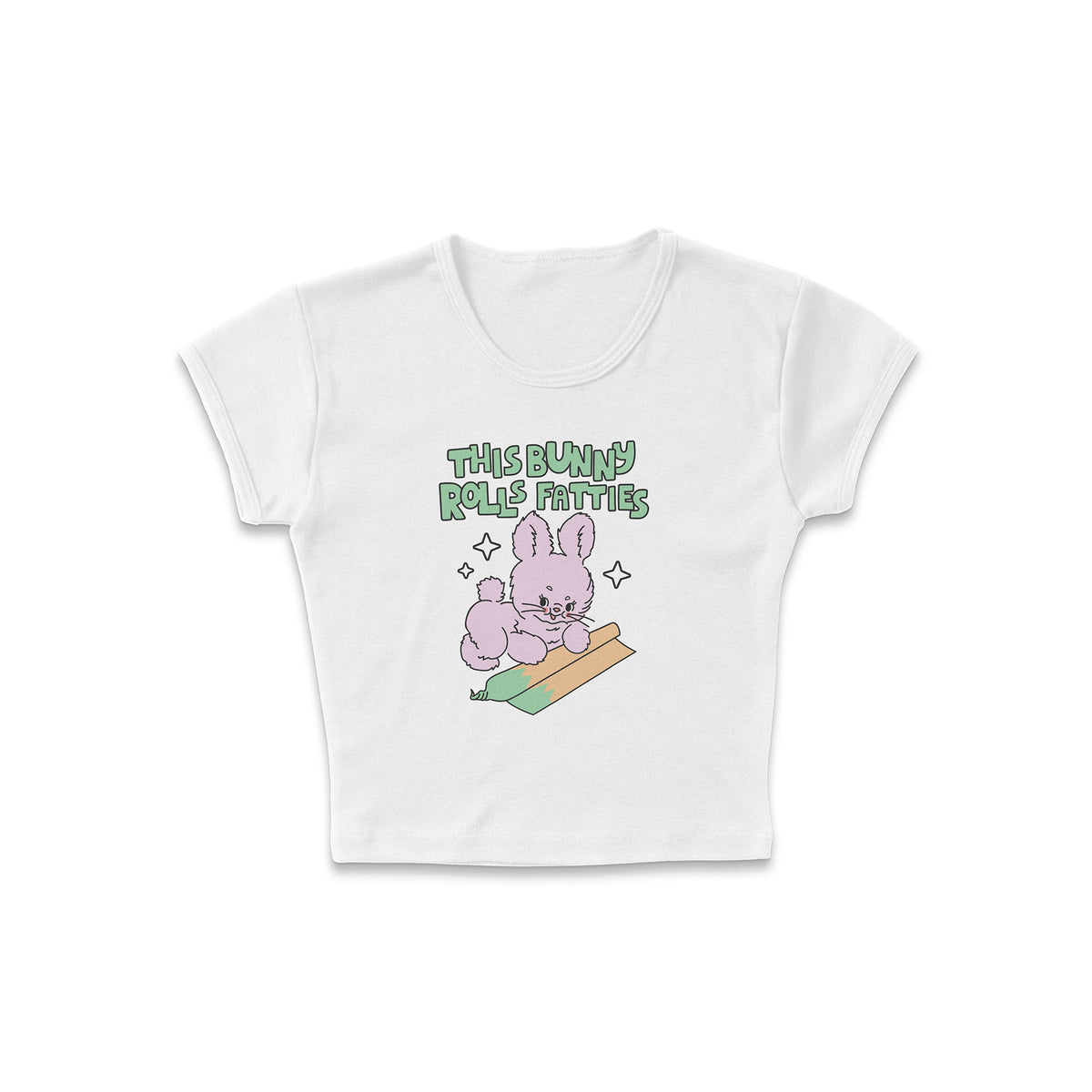 Bunny Rolls Micro Rib Baby Tee
