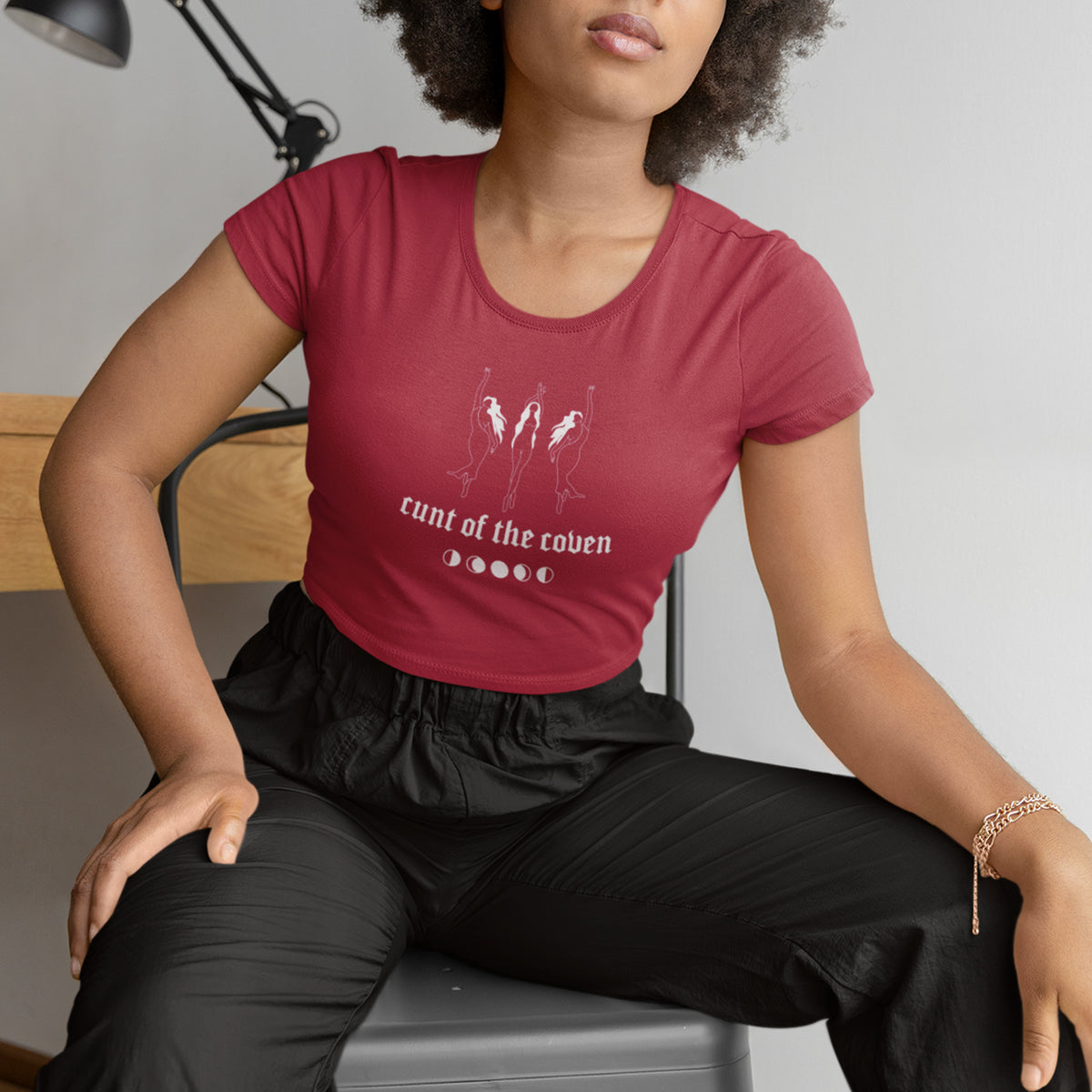 C*nt Of The Coven Micro Rib Baby Tee HX