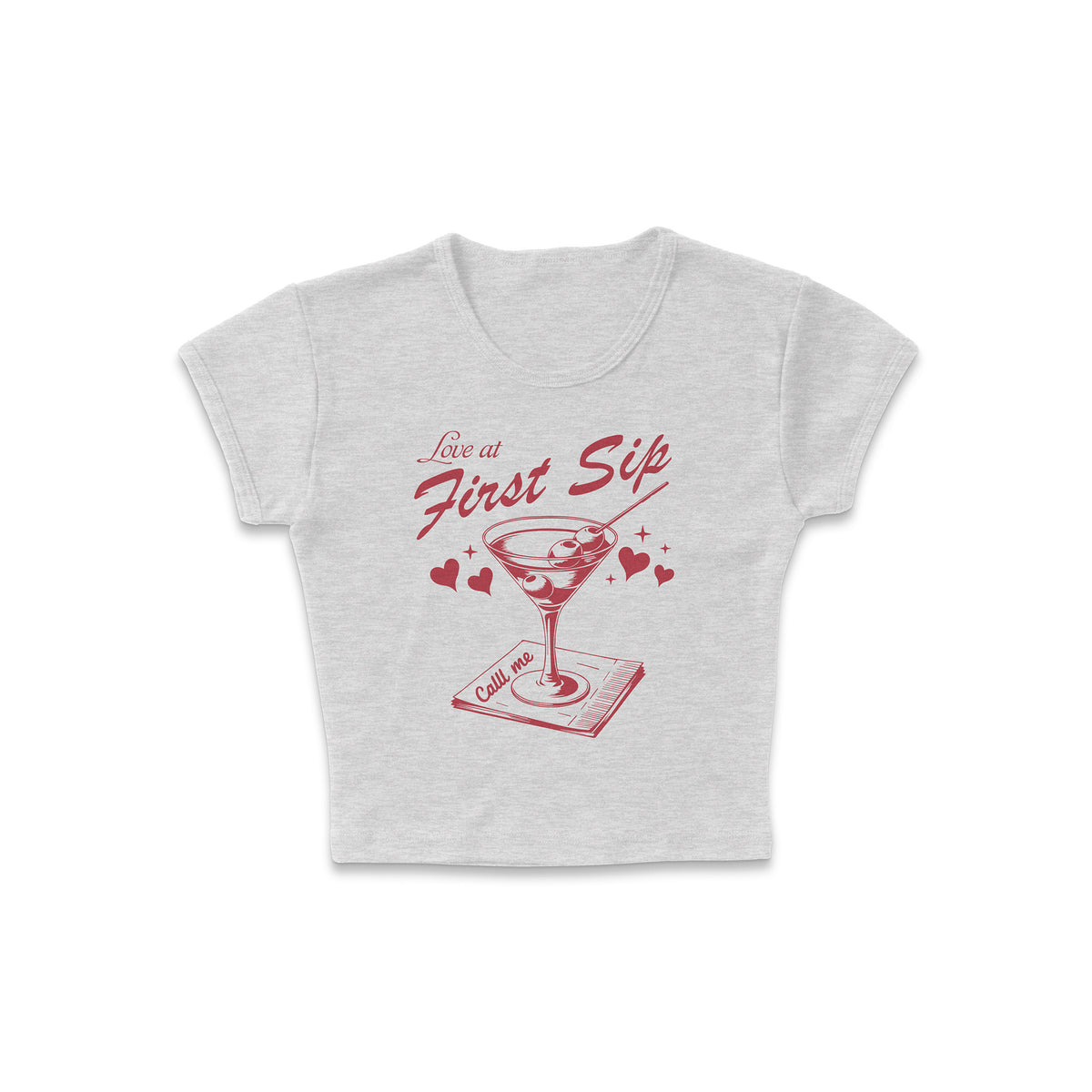 Call Me Napkin Micro Rib Baby Tee