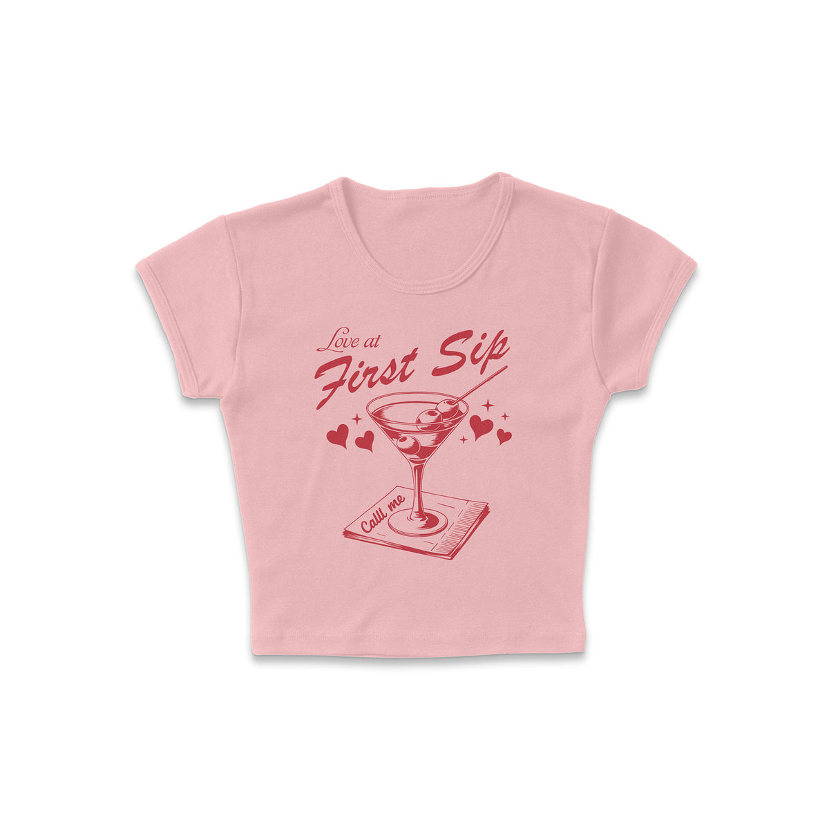 Call Me Napkin Micro Rib Baby Tee