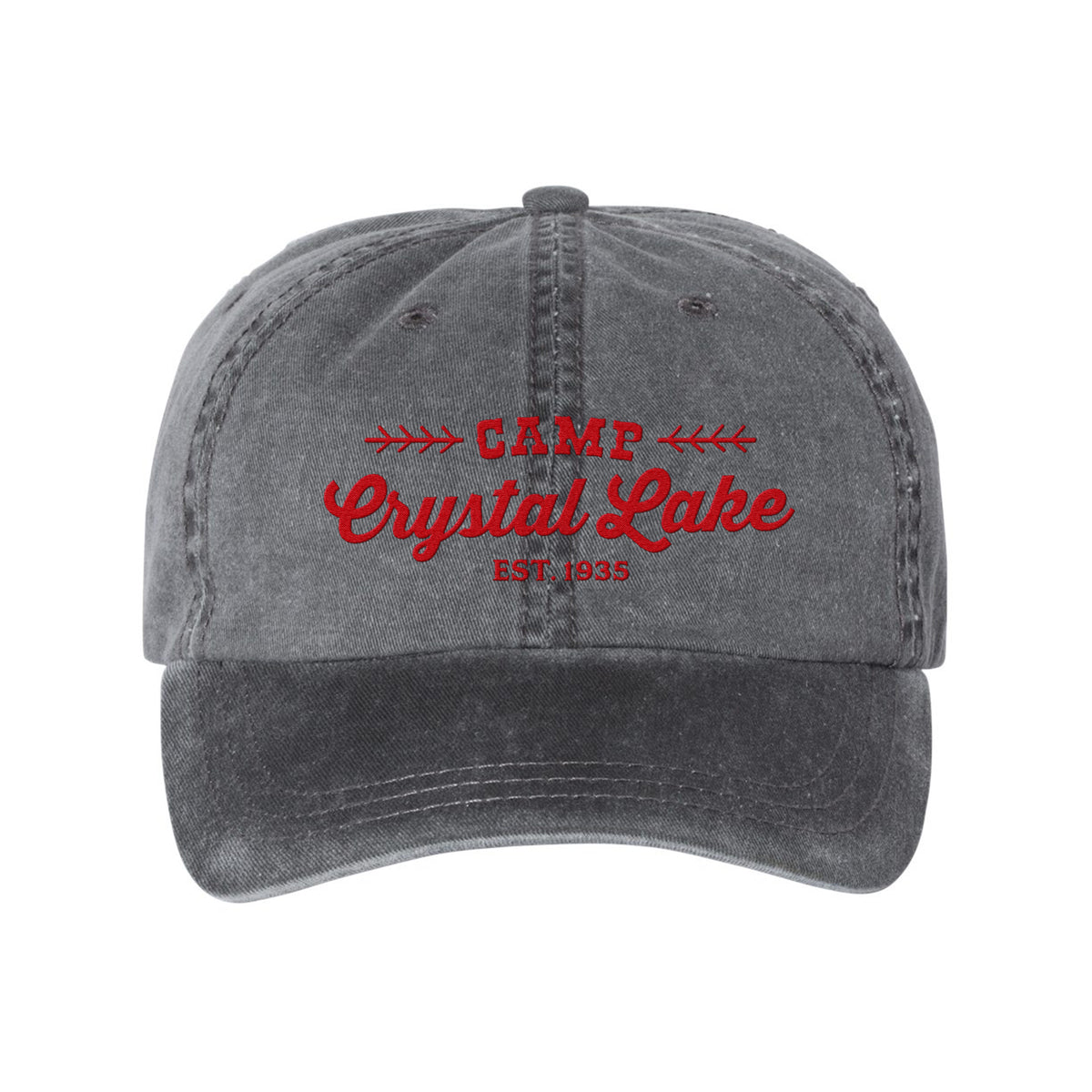 Camp Crystal Lake Embroidered Pigment-Dyed Cap
