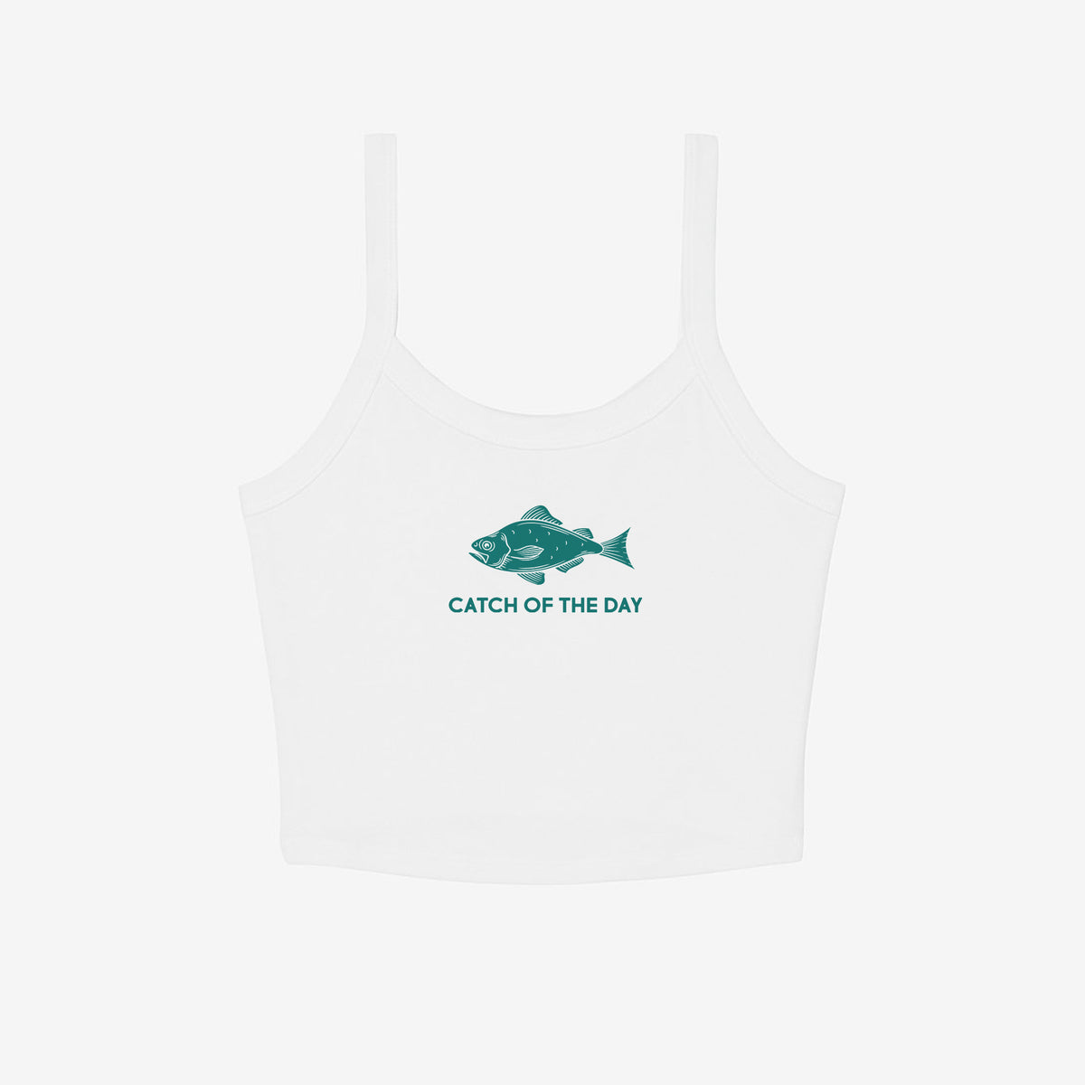 Catch Of The Day Micro Rib Spaghetti Strap Tank