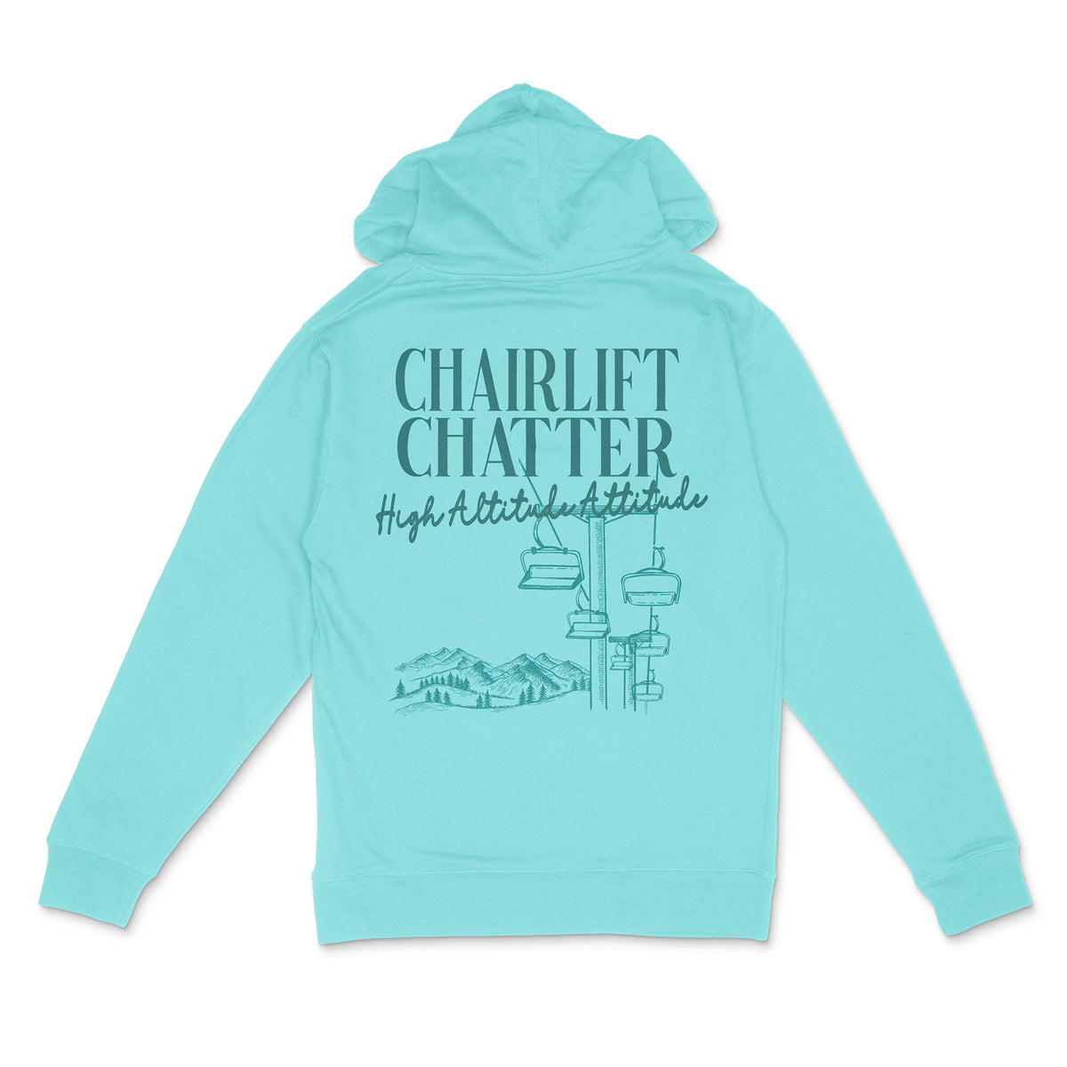 Chairlift Chatter Front and Back Midweight Sweat Set Hoodie