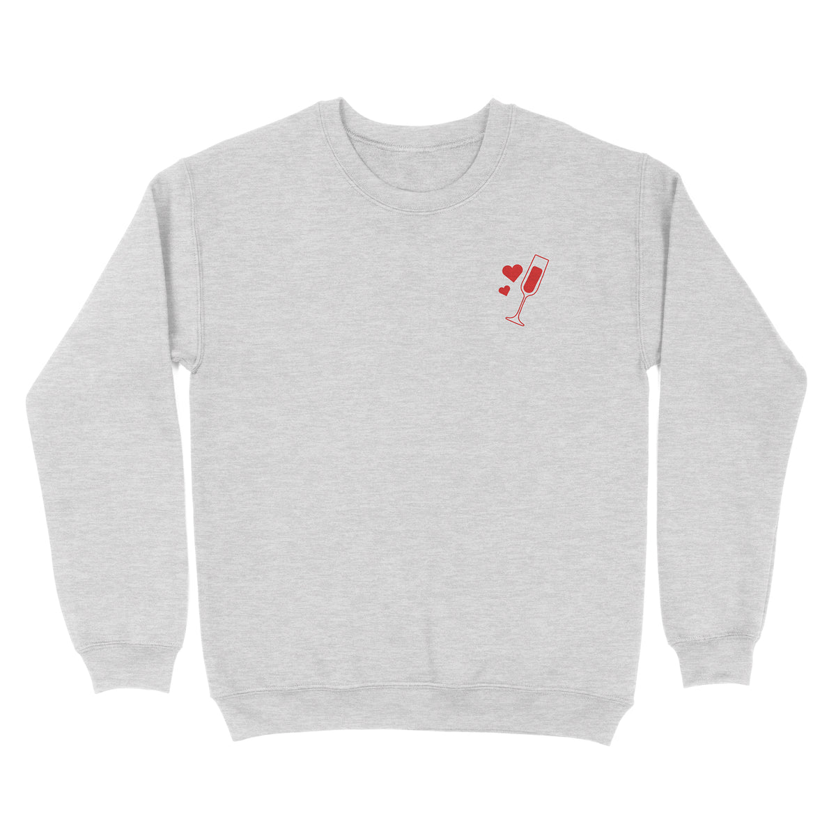 Champagne Has Bubbles Front and Back Sweatshirt