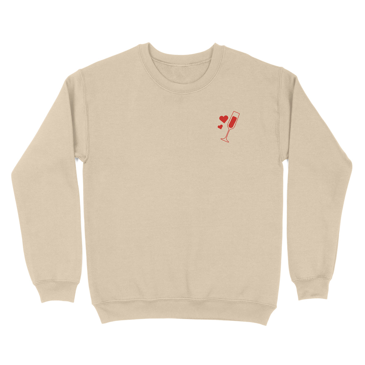 Champagne Has Bubbles Front and Back Sweatshirt