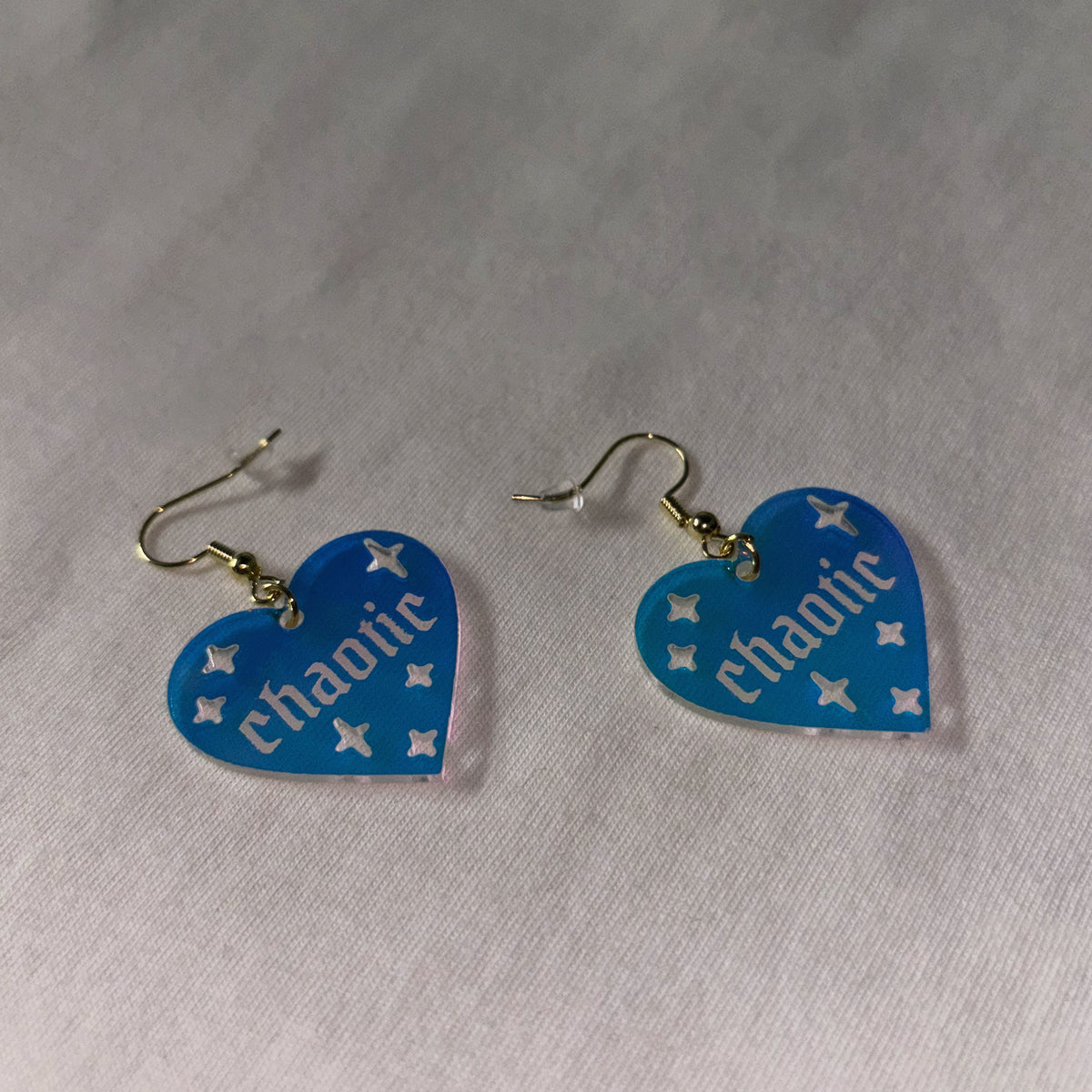 Chaotic Heart-Shaped Earrings
