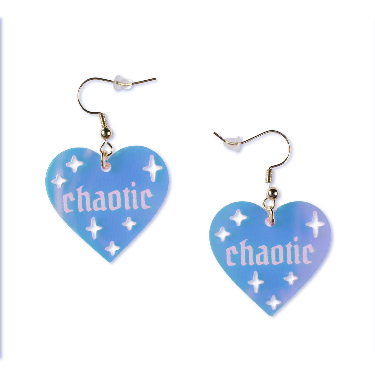 Chaotic Heart-Shaped Earrings