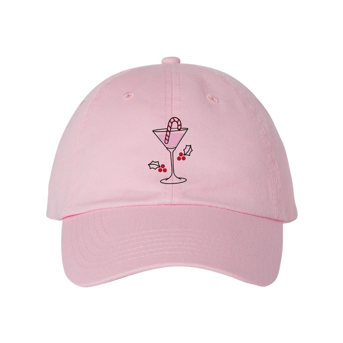 Christmas Cocktail Embroidered Bio-Washed Classic Dad Hat