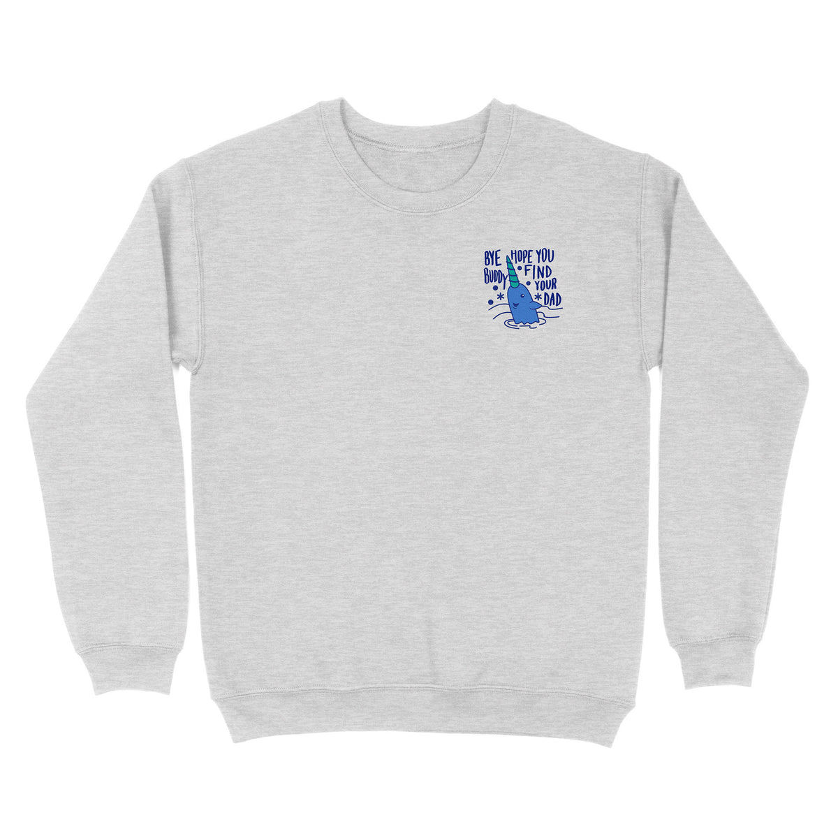 Christmas Whale Embroidered Sweatshirt