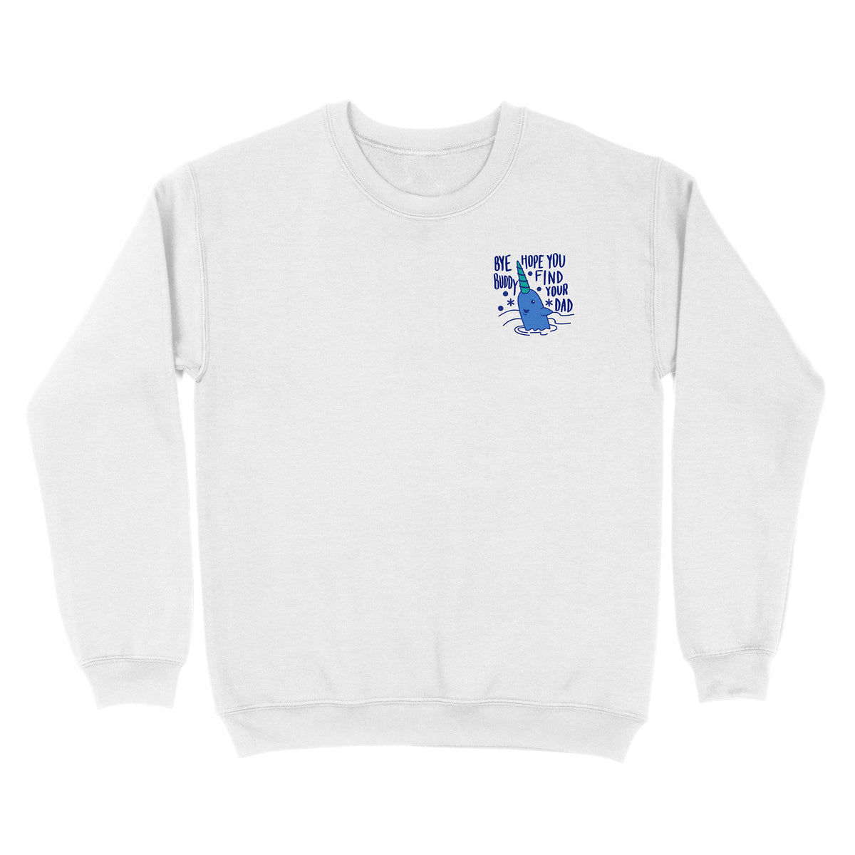 Christmas Whale Embroidered Sweatshirt