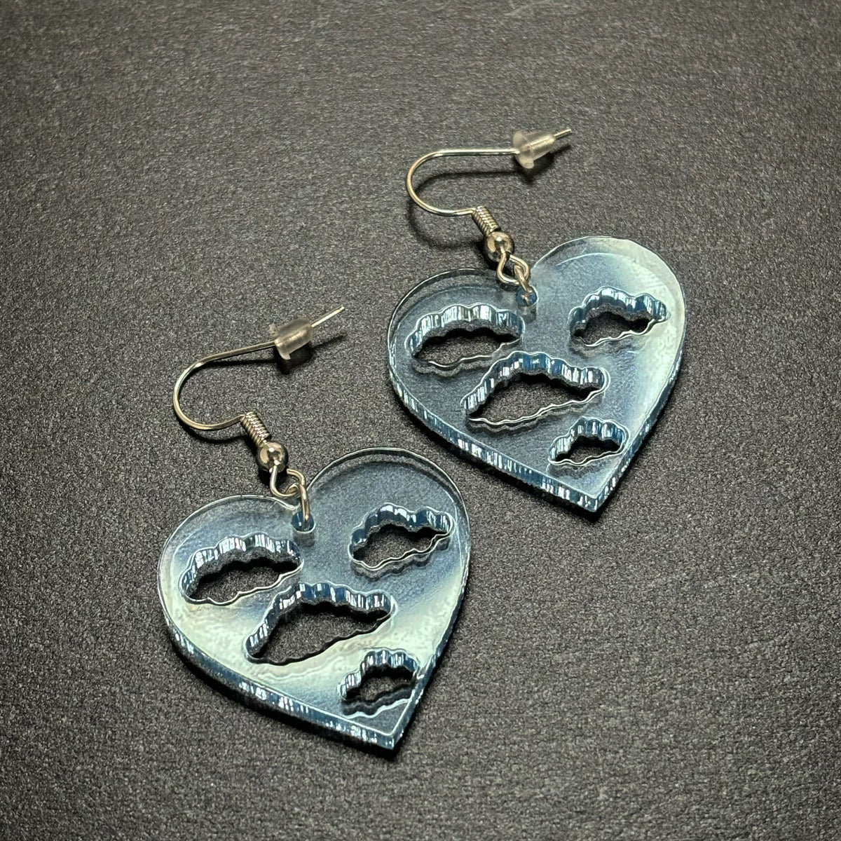 Cloudy Heart-Shaped Earrings