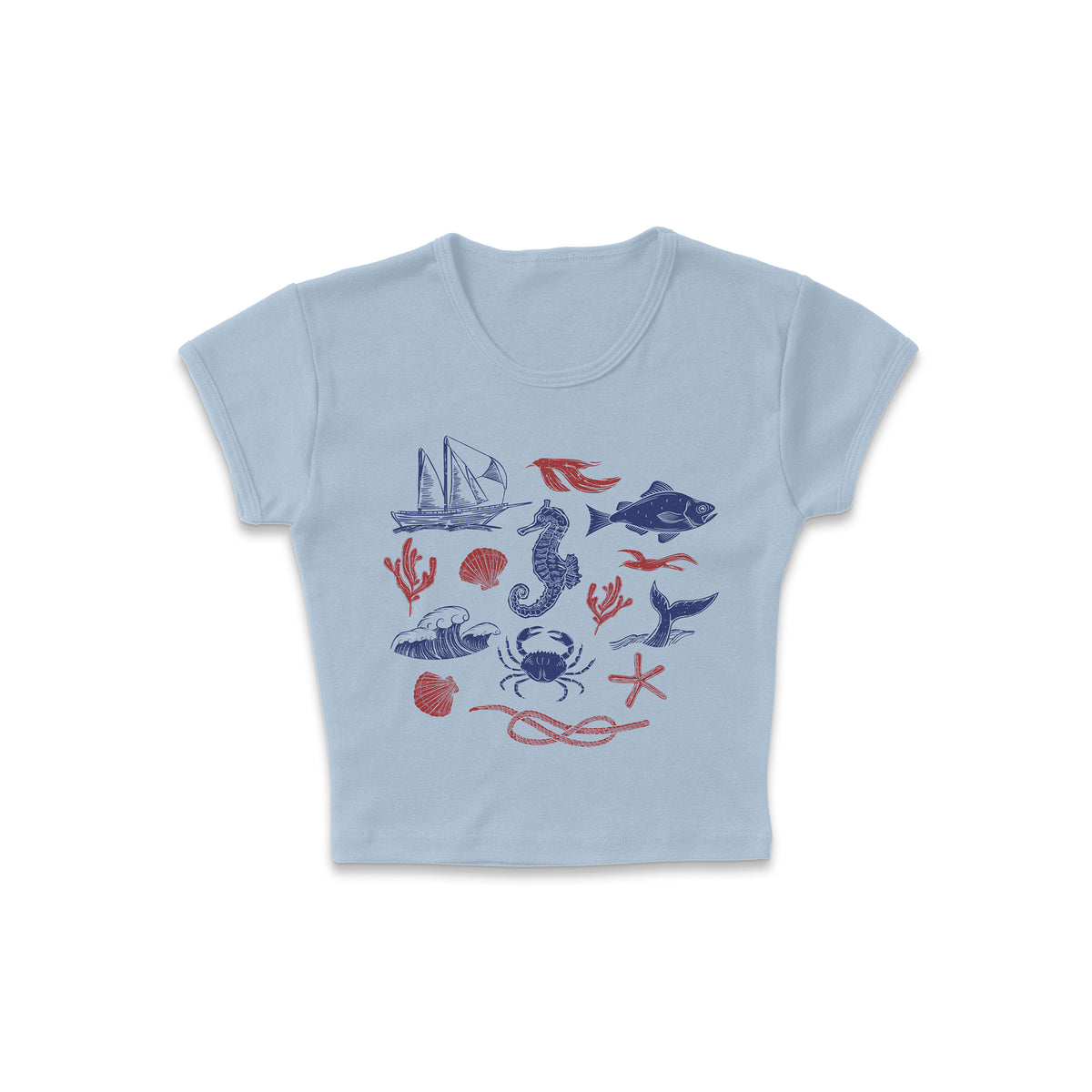 Coastal Doodles Micro Rib Baby Tee