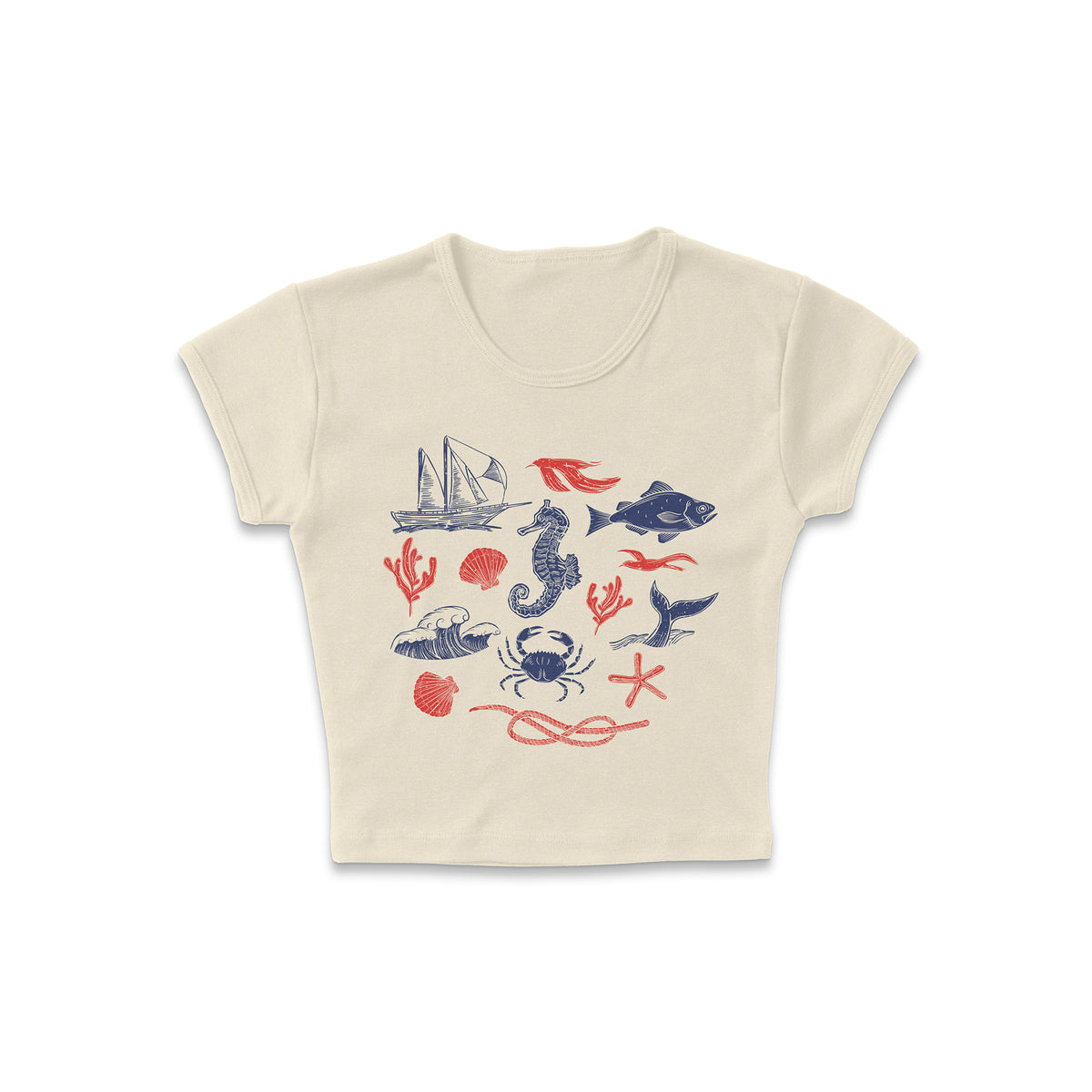 Coastal Doodles Micro Rib Baby Tee