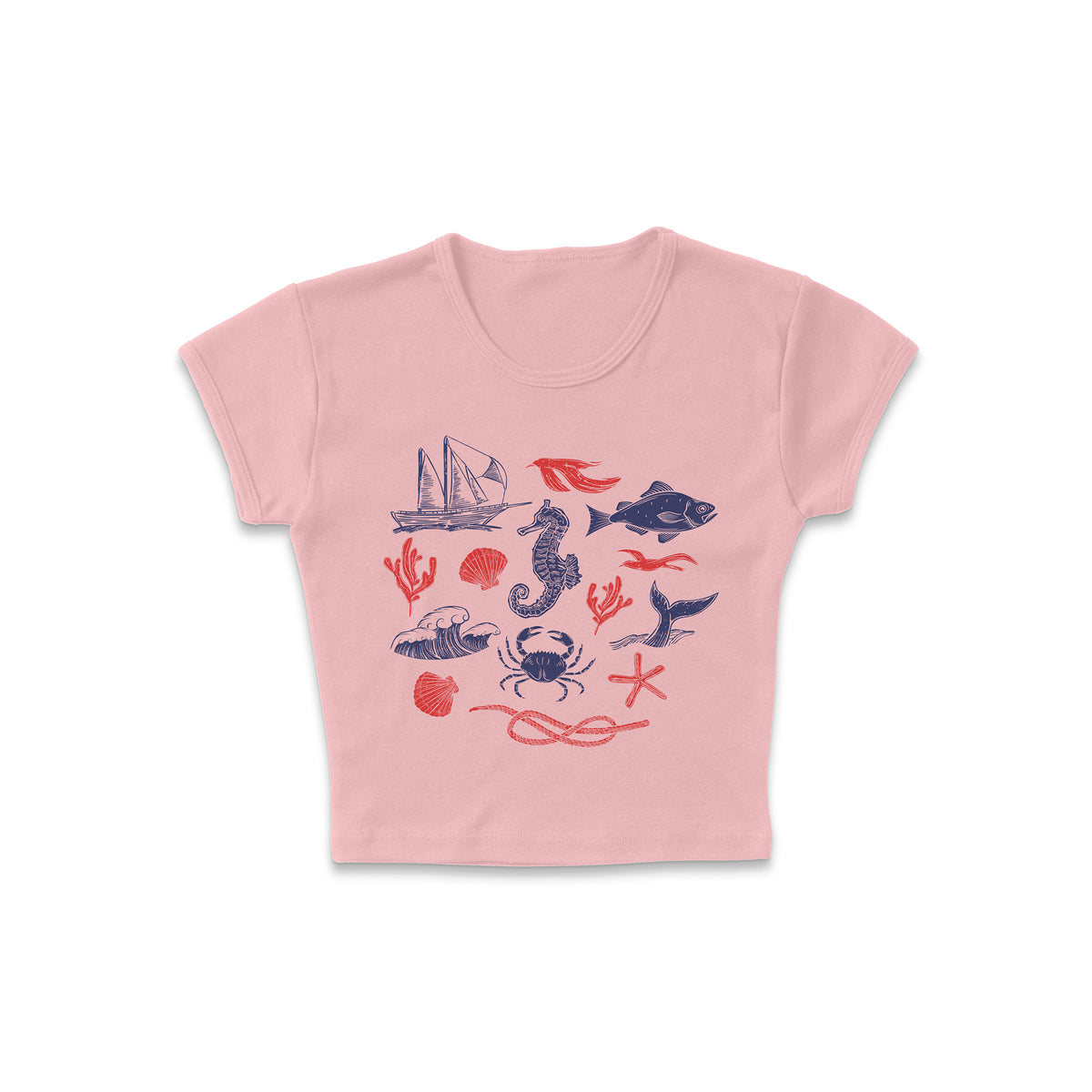 Coastal Doodles Micro Rib Baby Tee