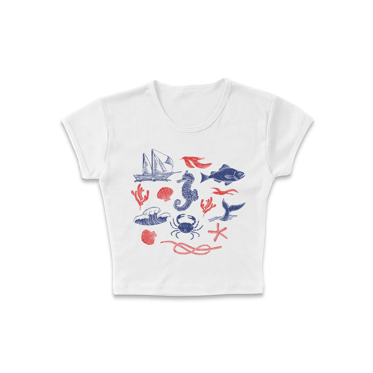 Coastal Doodles Micro Rib Baby Tee