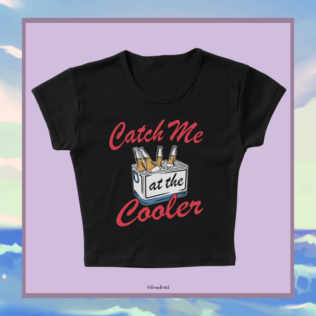At The Cooler Micro Rib Baby Tee