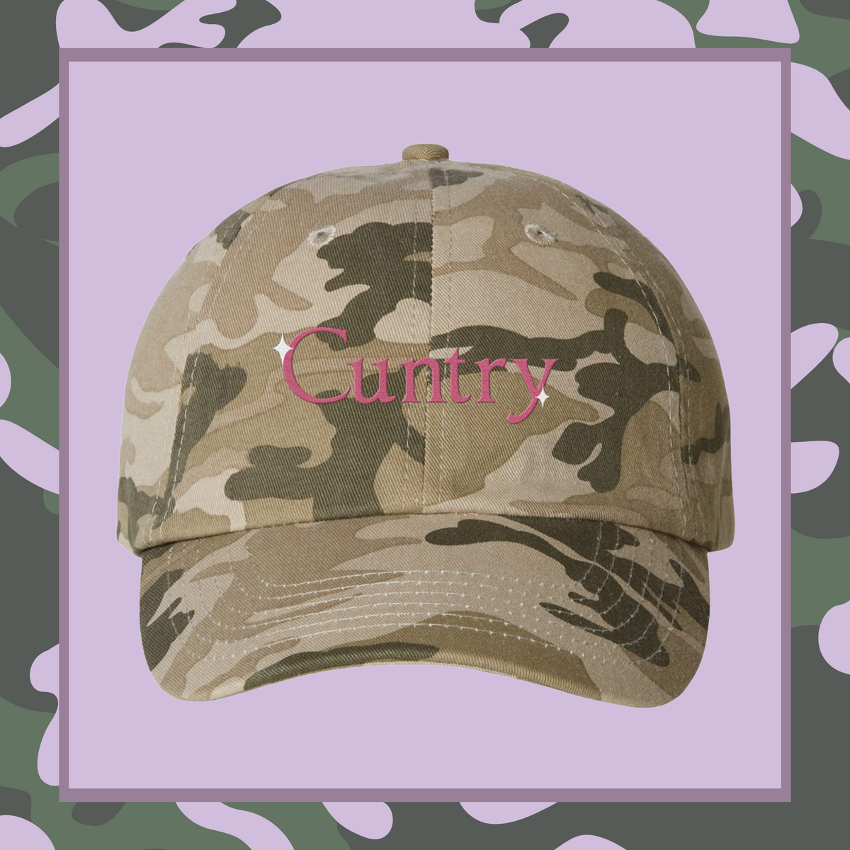 Cuntry Embroidered Bio-Washed Classic Dad Hat