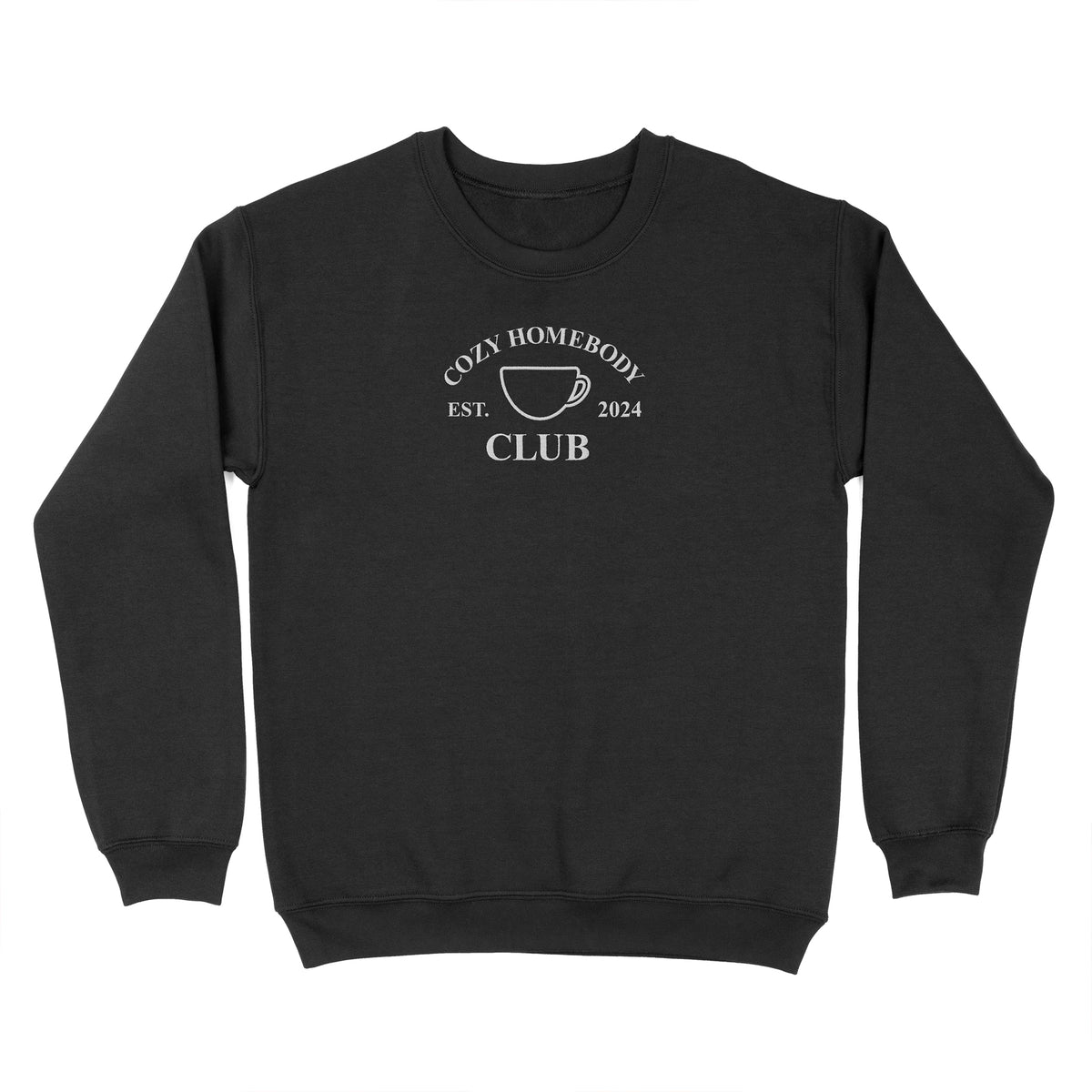 Cozy Homebody Club Embroidered Sweatshirt