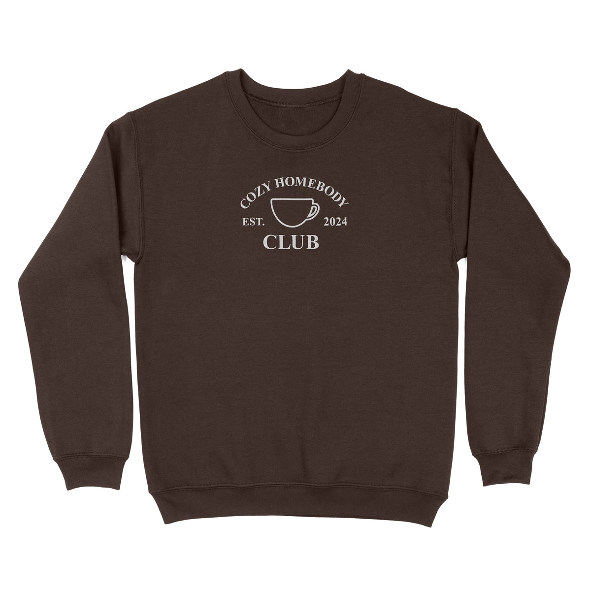 Cozy Homebody Club Embroidered Sweatshirt