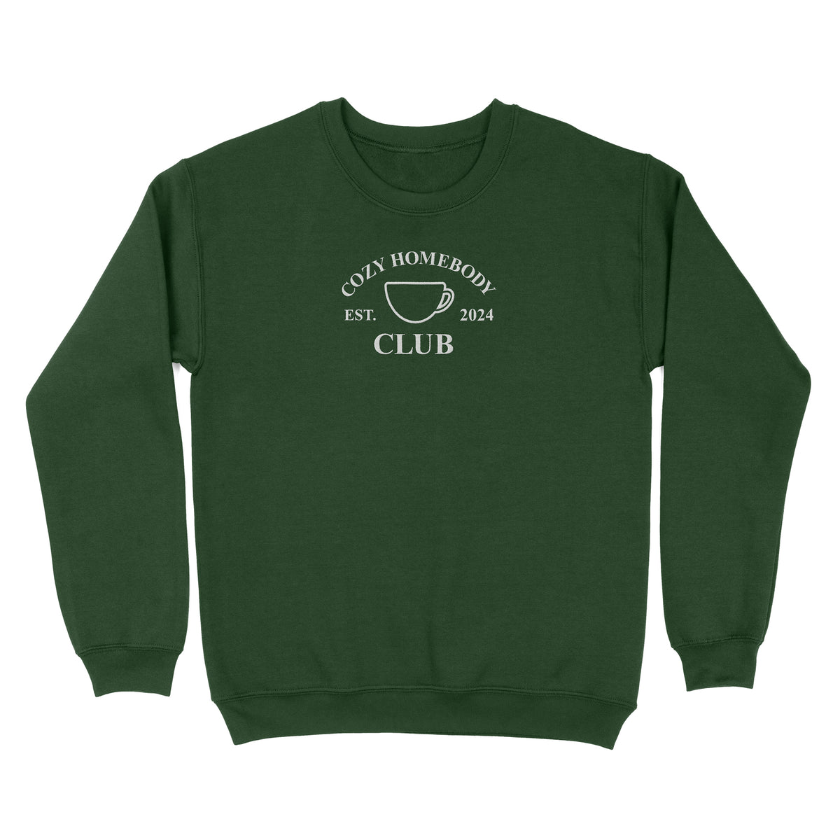 Cozy Homebody Club Embroidered Sweatshirt