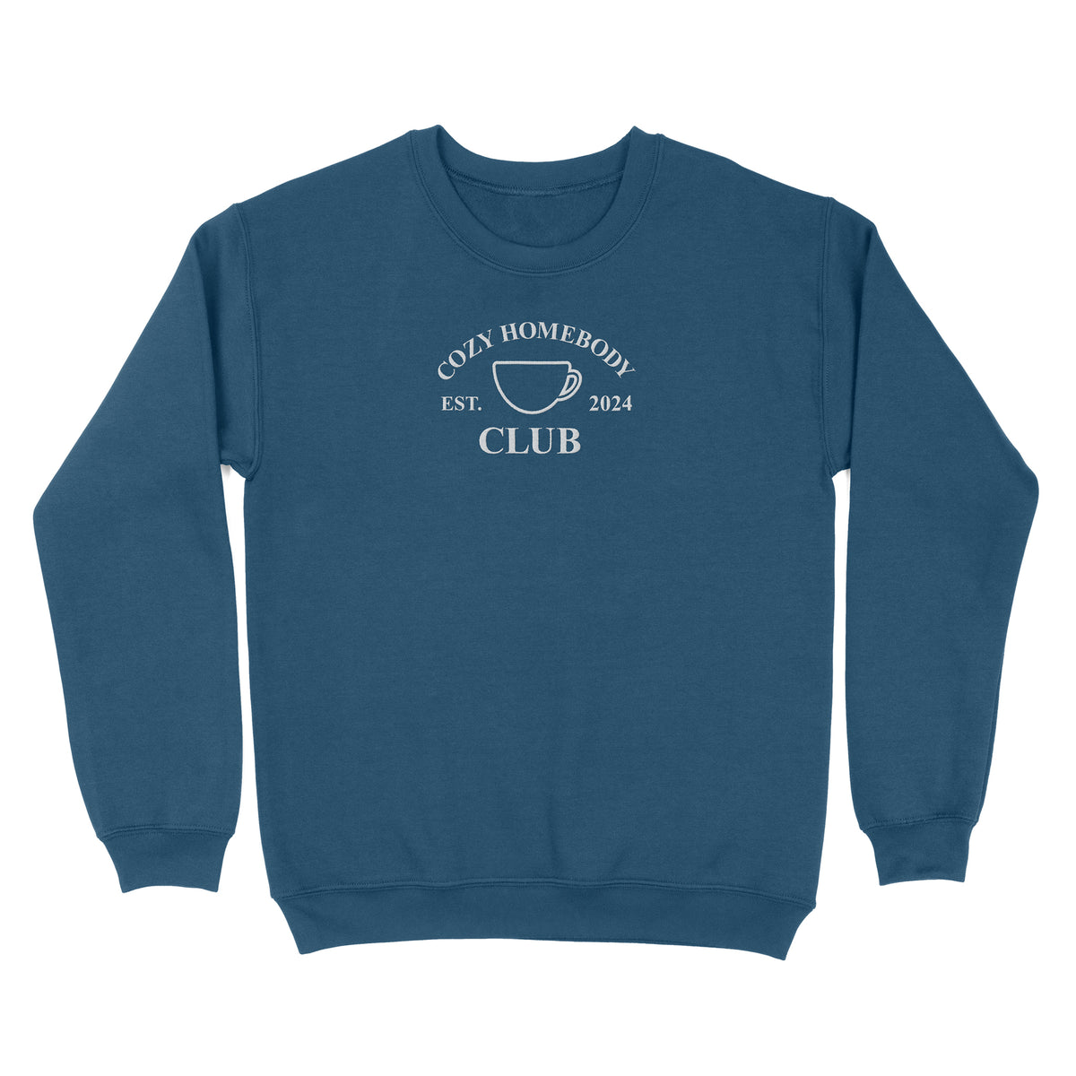 Cozy Homebody Club Embroidered Sweatshirt
