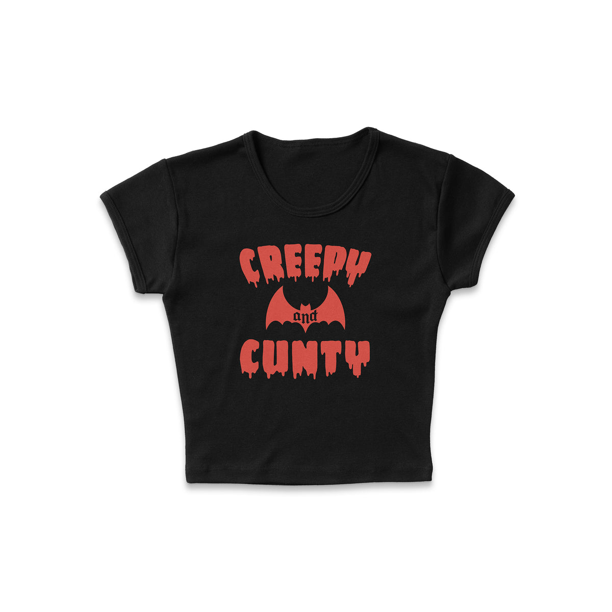 Creepy And Cunty Micro Rib Baby Tee